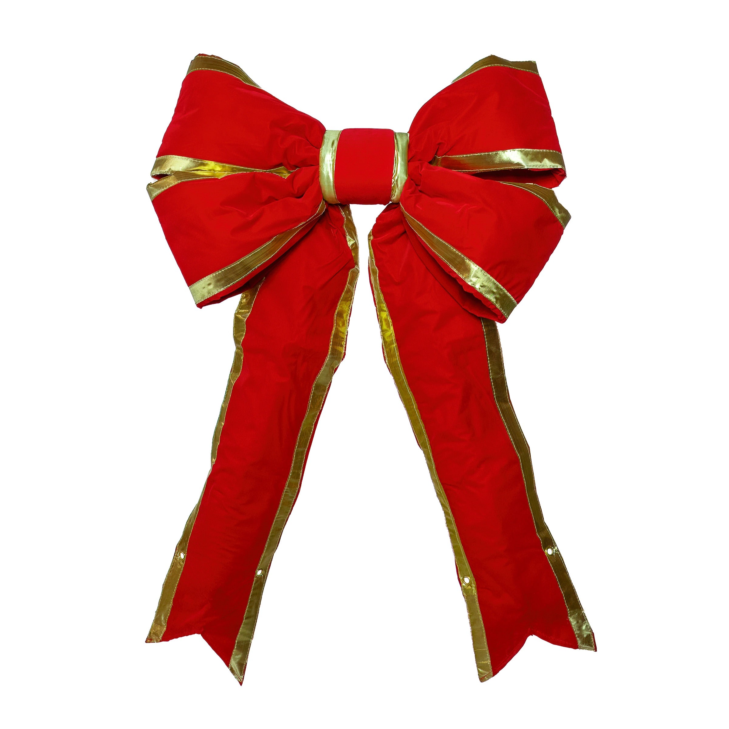 Red Bow with Gold Trim Bows & Decor Lights for Christmas