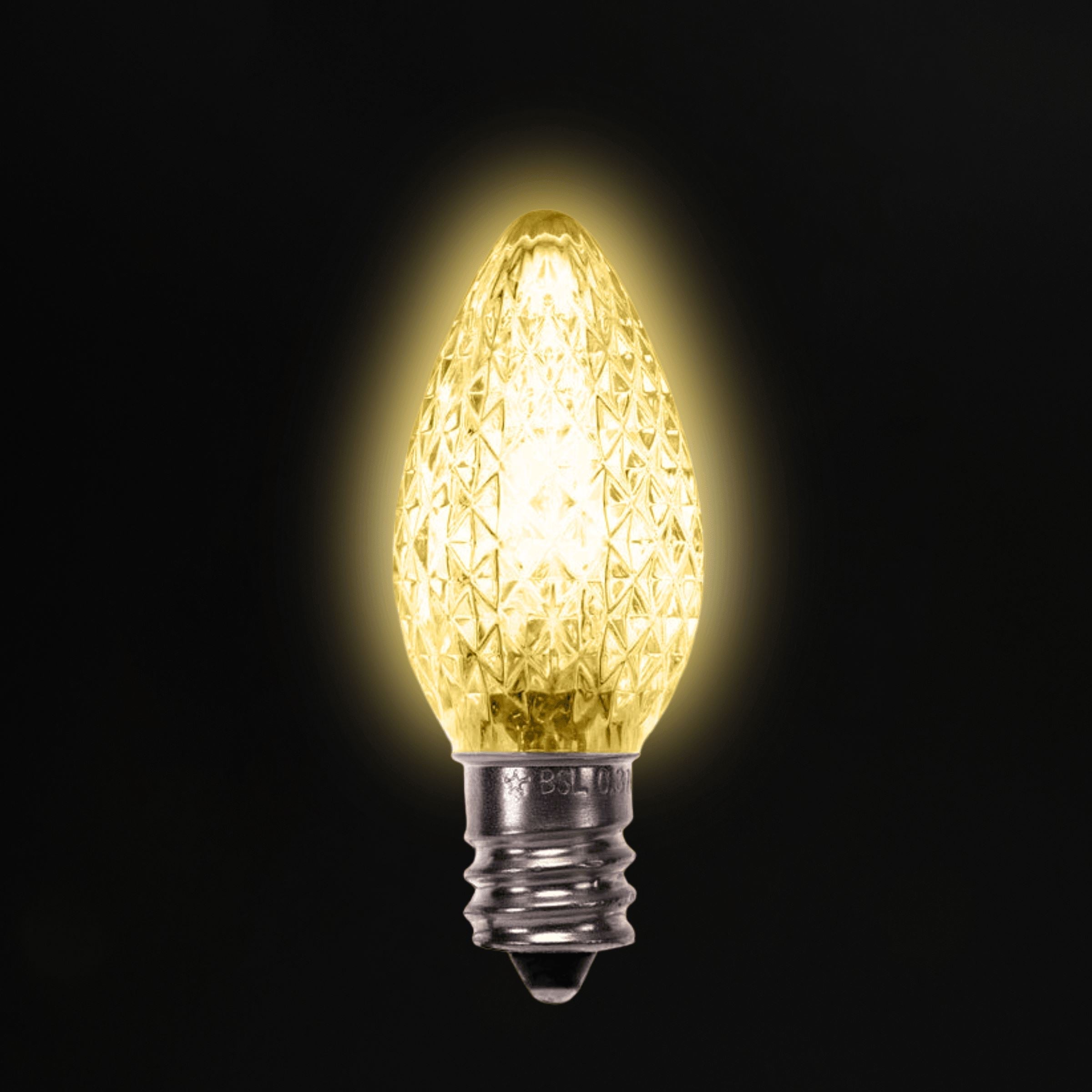 C7 LED Bulbs (25 Bulbs) Bulbs Lights for Christmas Warm White