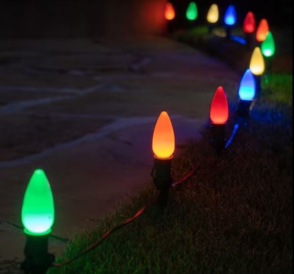 LED C9 Multi Opaque - Smooth - Retro Look Bulb "NEW" Bulbs Lights for Christmas