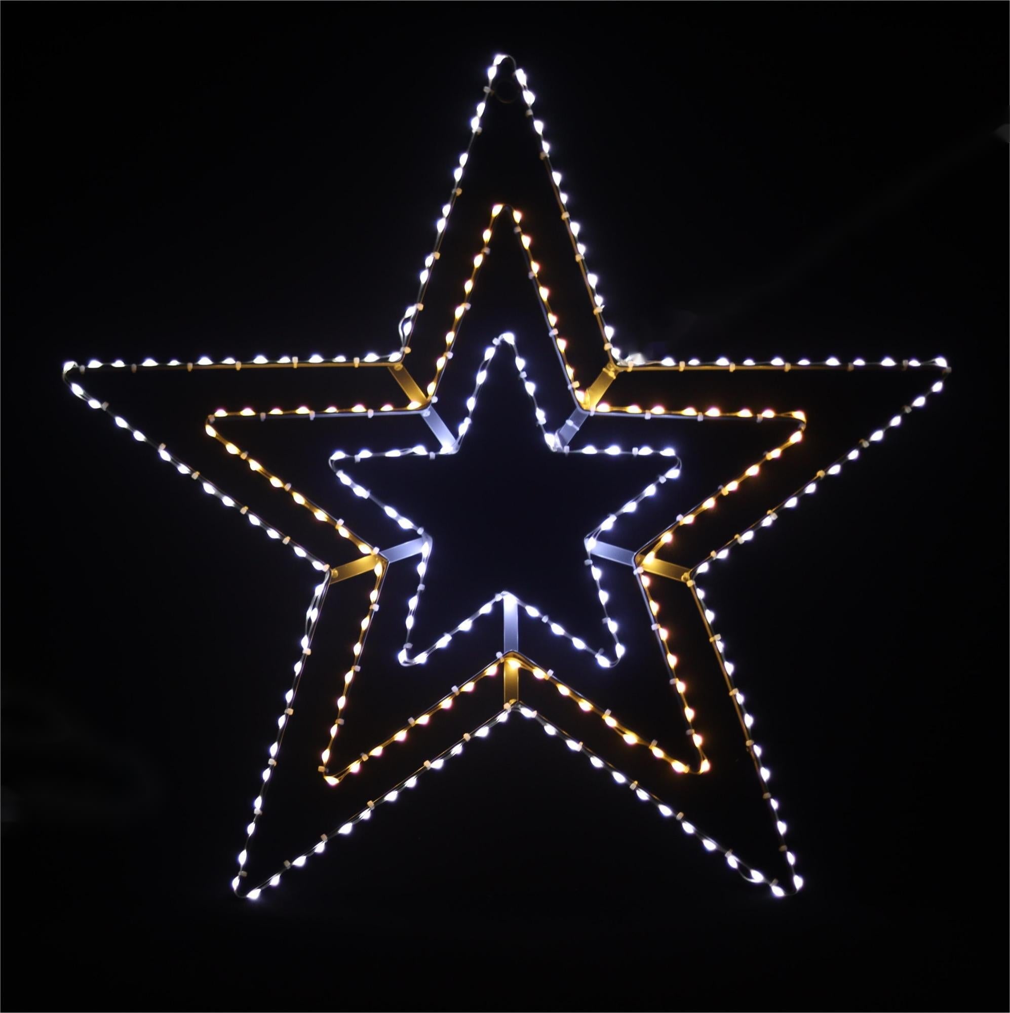 Champagne Triple Star - 31" Lights for Christmas