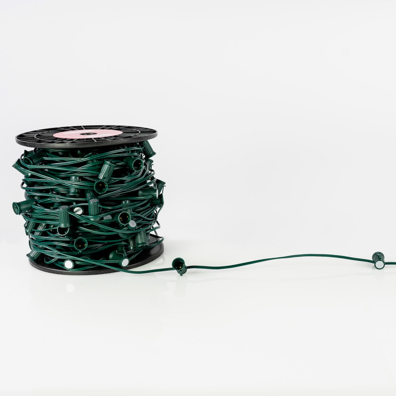 C9/C7 Cord (Magnetic)- Green (18 AWG/SPT1) 500ft reel Cords & Connectors Lights for Christmas