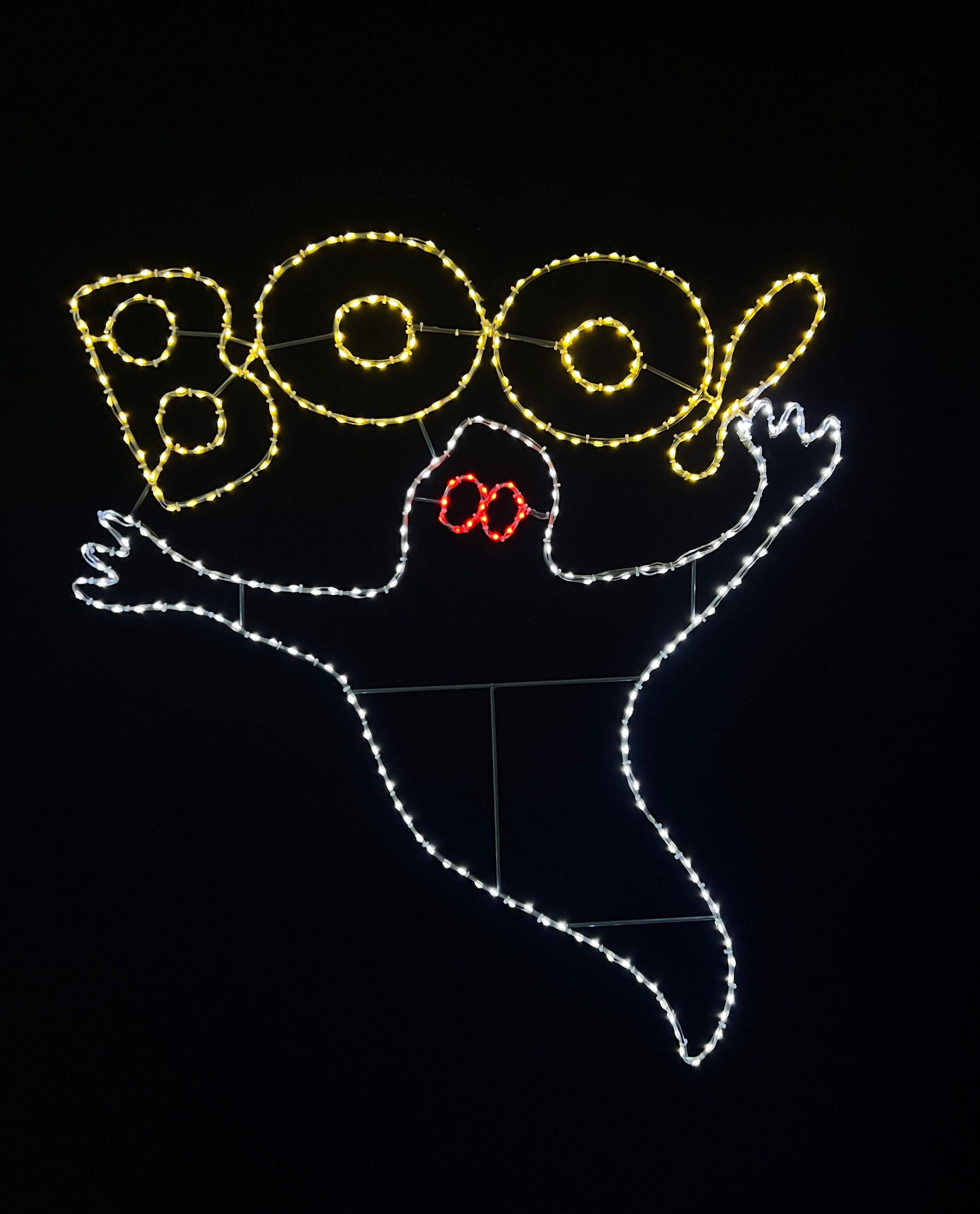 Ghost with Boo Wire Decor - 40" Lights for Christmas