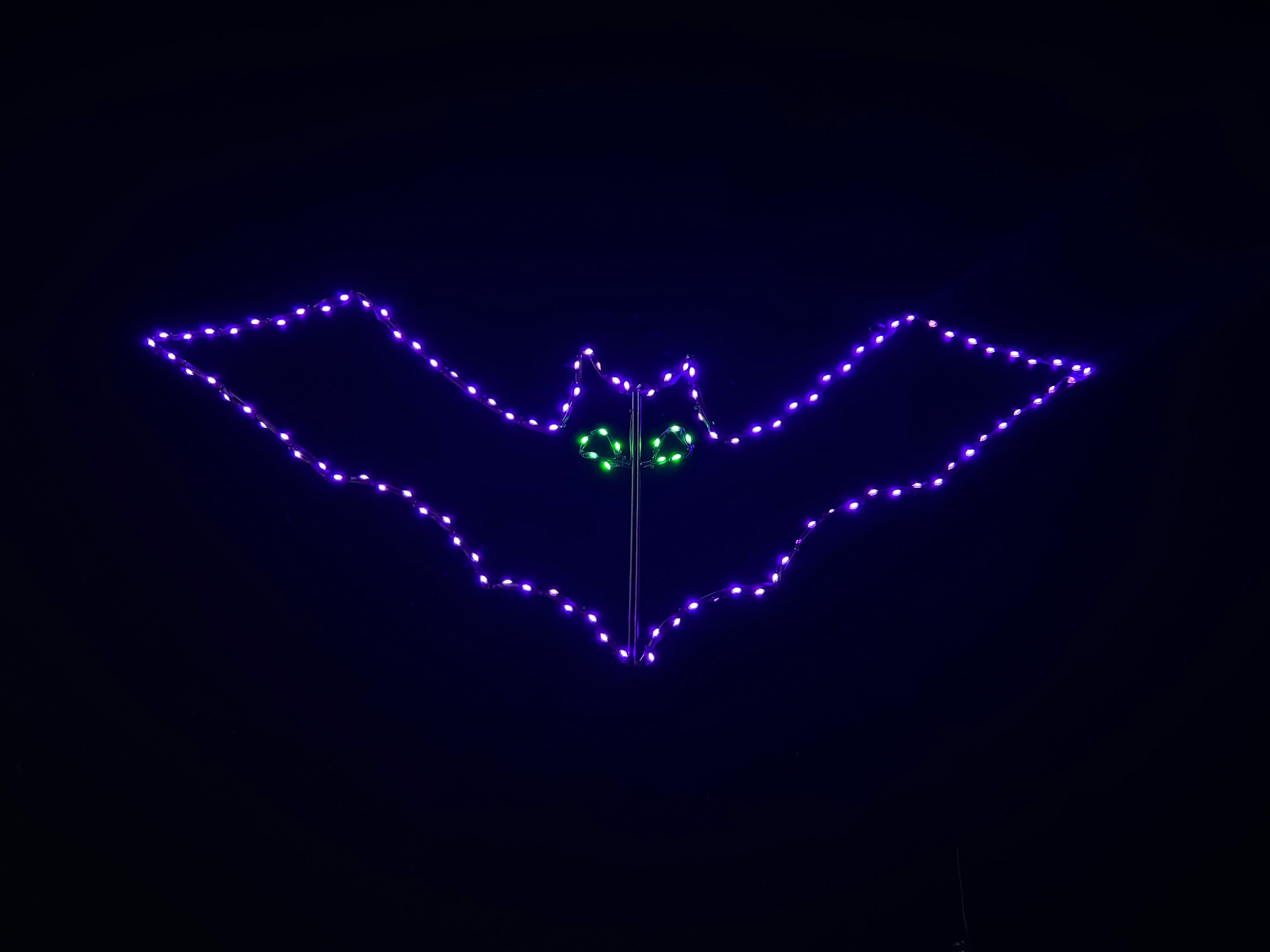 Large Bat - Hinged Wire Decor - 24" Lights for Christmas