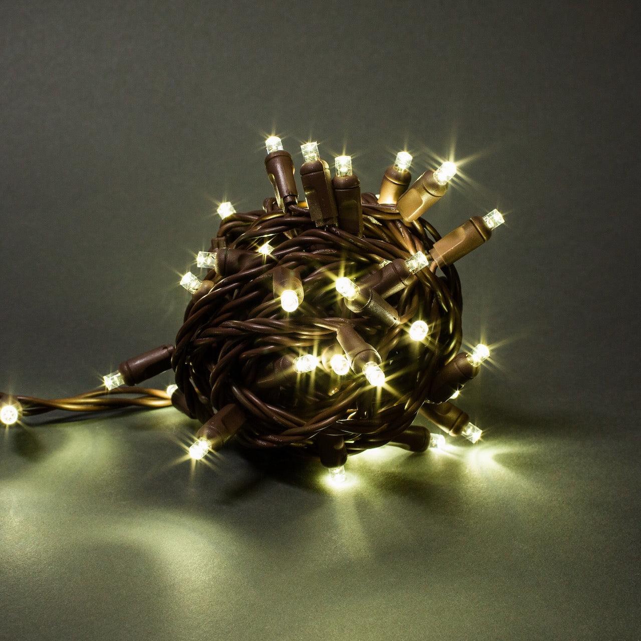 5mm Light Set 50ct Balled-4"- 6" Spacing (BW) Light Sets Lights for Christmas