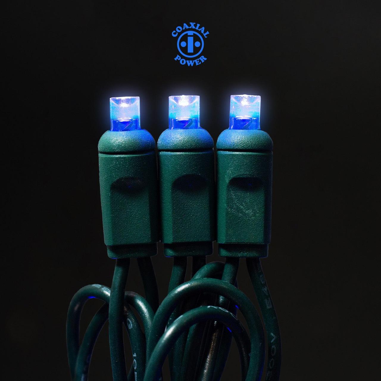 5mm Light Set 50ct Balled- 6" Spacing (Coaxial) (GW) Light Sets Lights for Christmas Blue