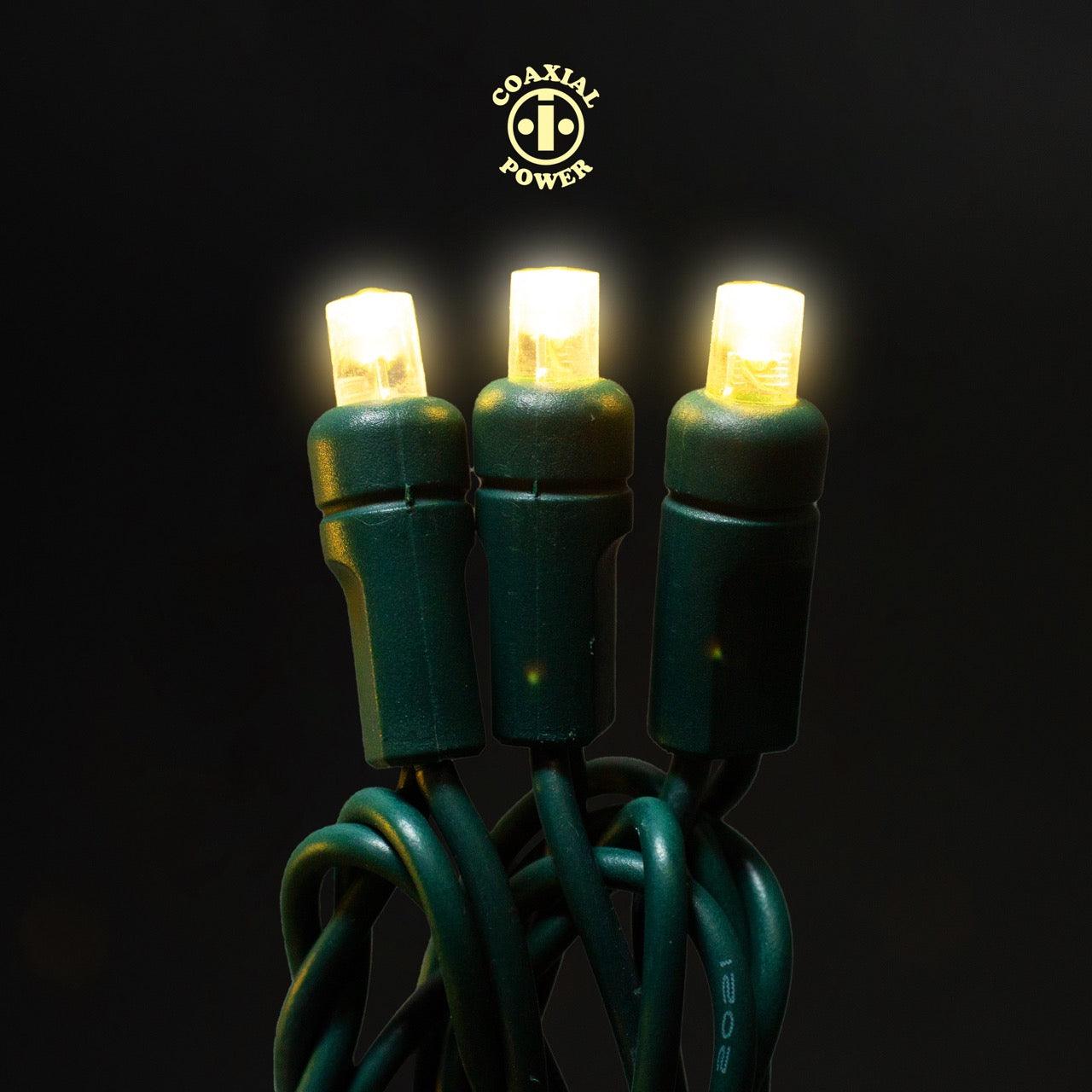 5mm Light Set 50ct Balled- 6" Spacing (Coaxial) (GW) Light Sets Lights for Christmas Warm White