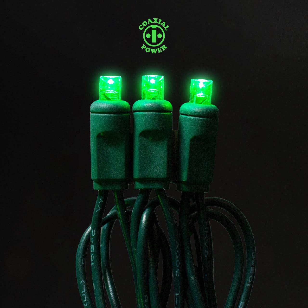 5mm Light Set 50ct Balled- 6" Spacing (Coaxial) (GW) Light Sets Lights for Christmas Green