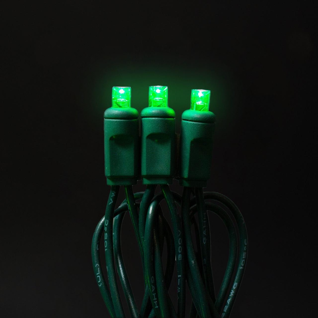 5mm Light Set 50ct Balled-6" Spacing (GW) Light Sets Lights for Christmas Green