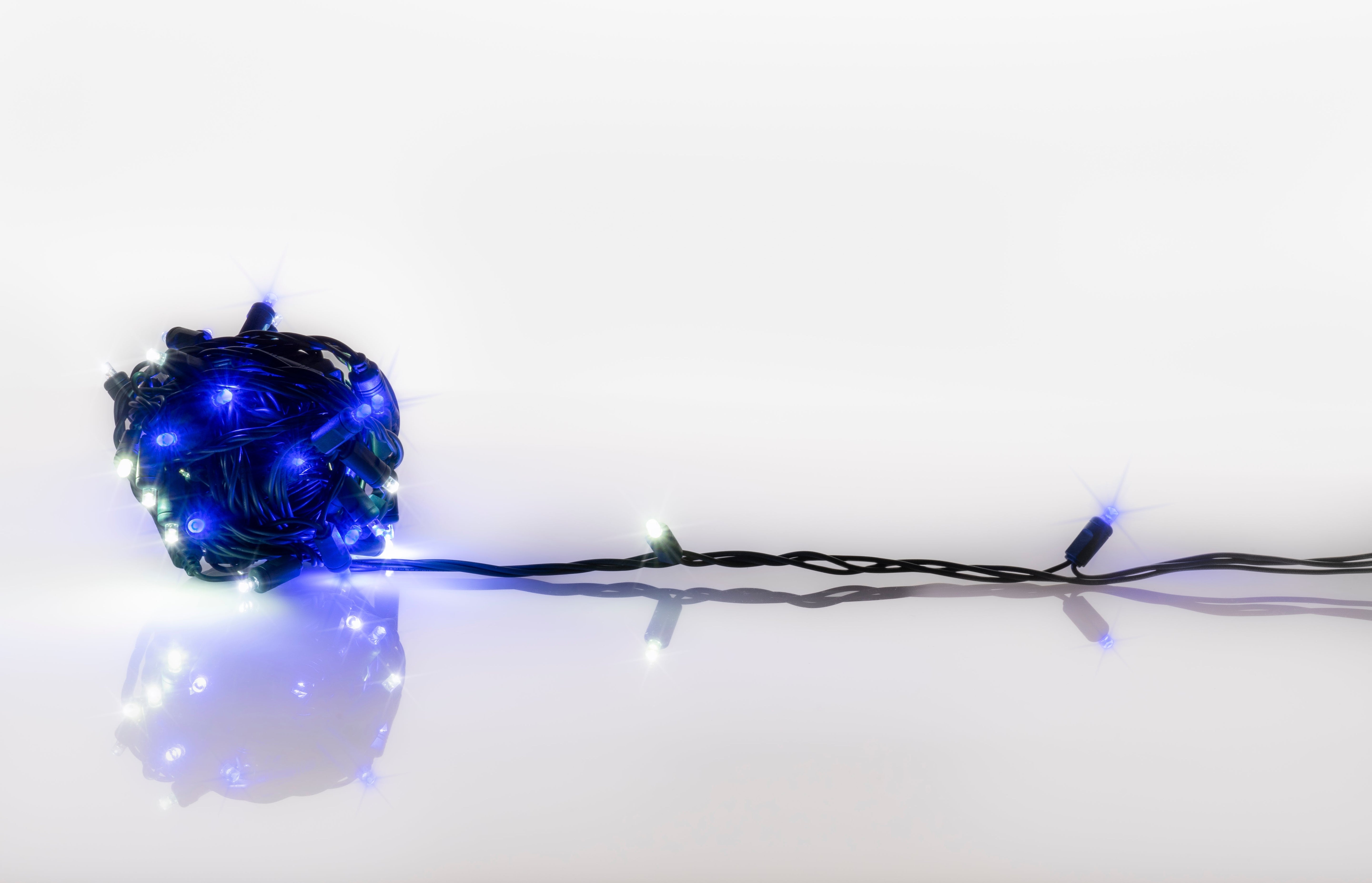 5mm Motion Light Set 50ct Balled-6" Spacing (Strobe / Twinkle) (Green Wire) Light Sets Lights for Christmas