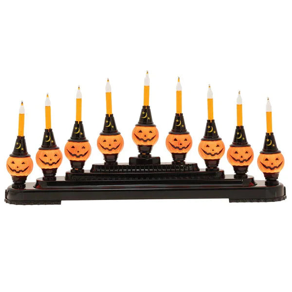 Halloween 9 Count Pumpkin Bubble Light Candolier (Christopher Radko) Novelty Lights Lights for Christmas
