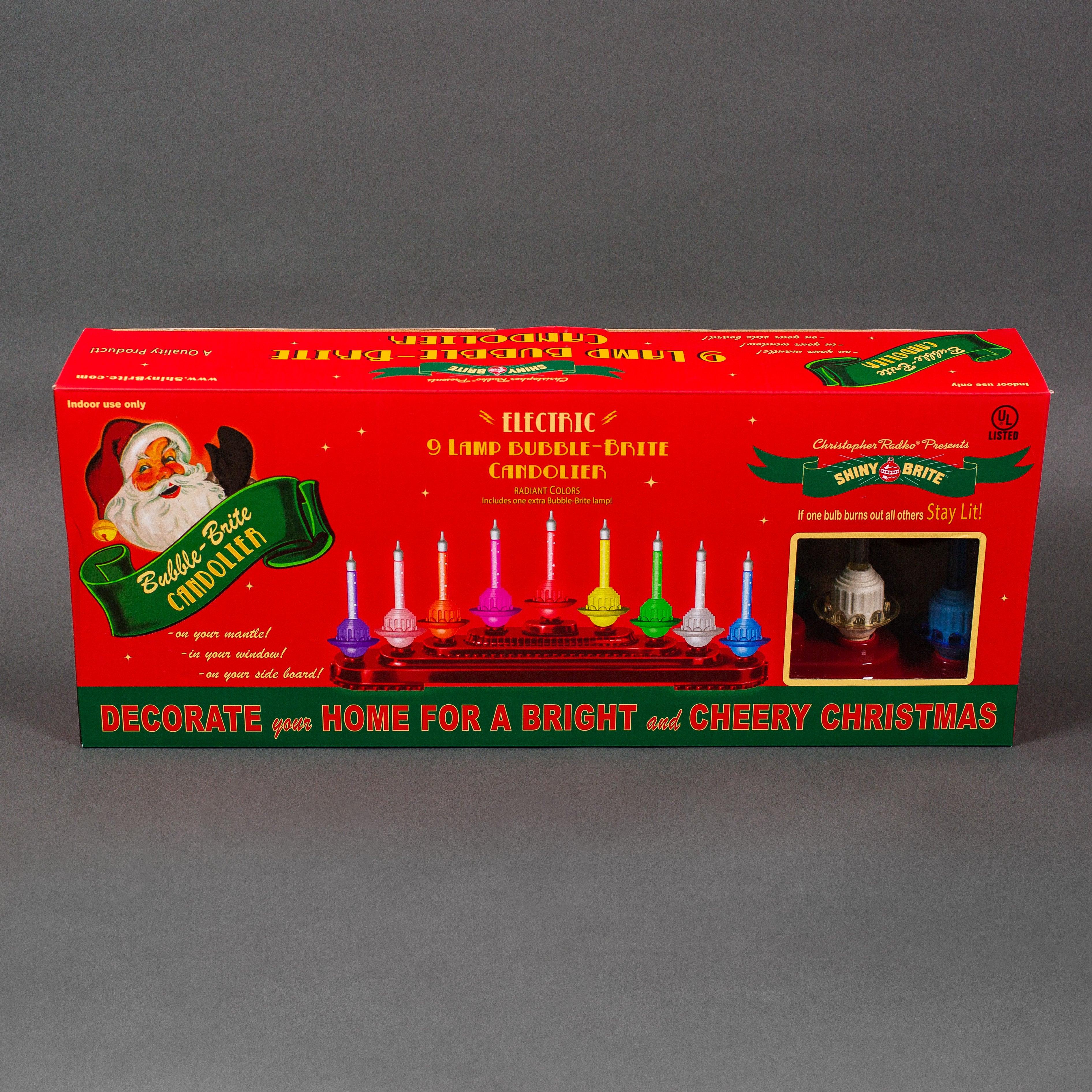 Holiday Splendor 9 Count Bubble Light Candolier (Christopher Radko) Novelty Lights Lights for Christmas