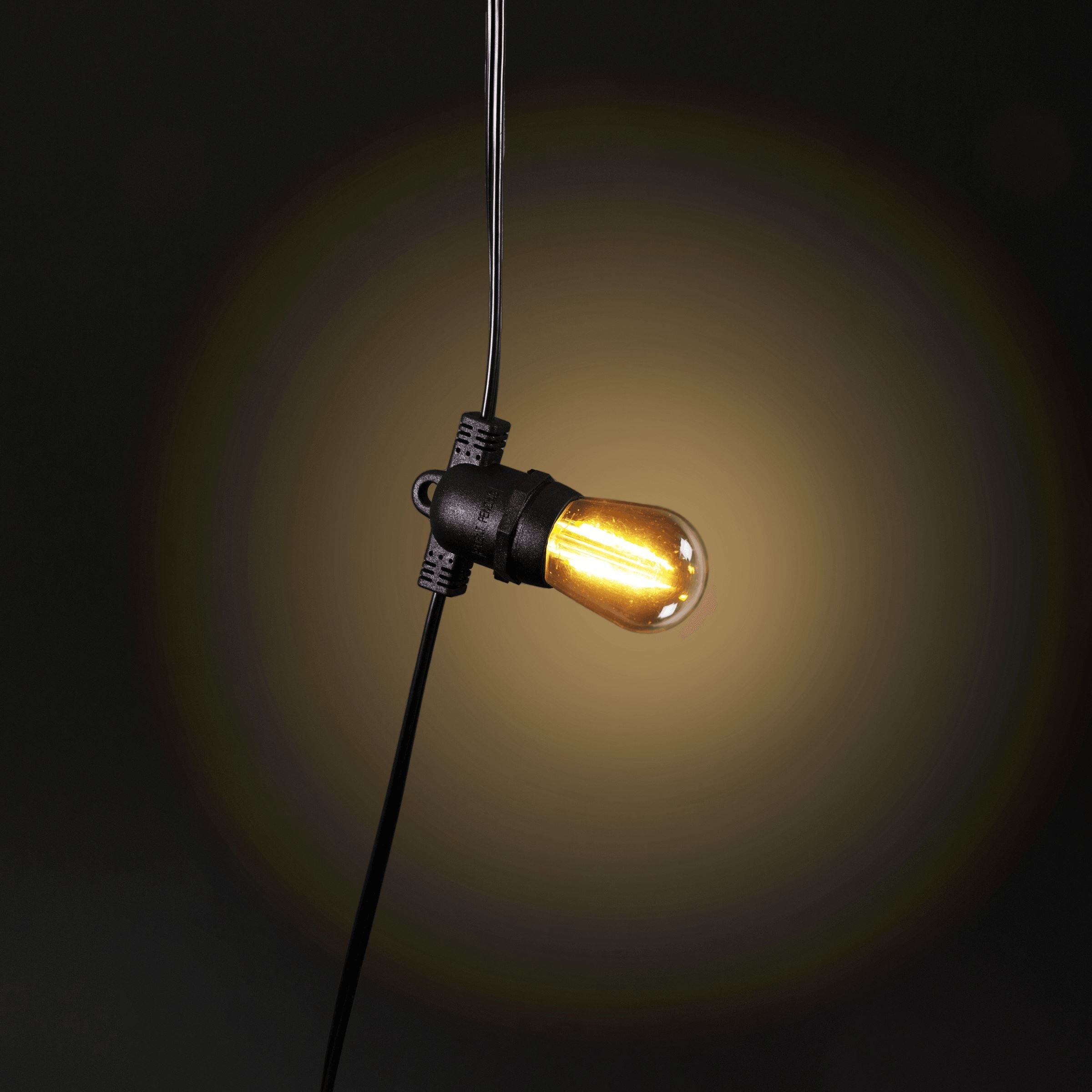 S14 Patio Bulb 12volt - LED (2) Filament Warm White (boxed - 25) Lights for Christmas