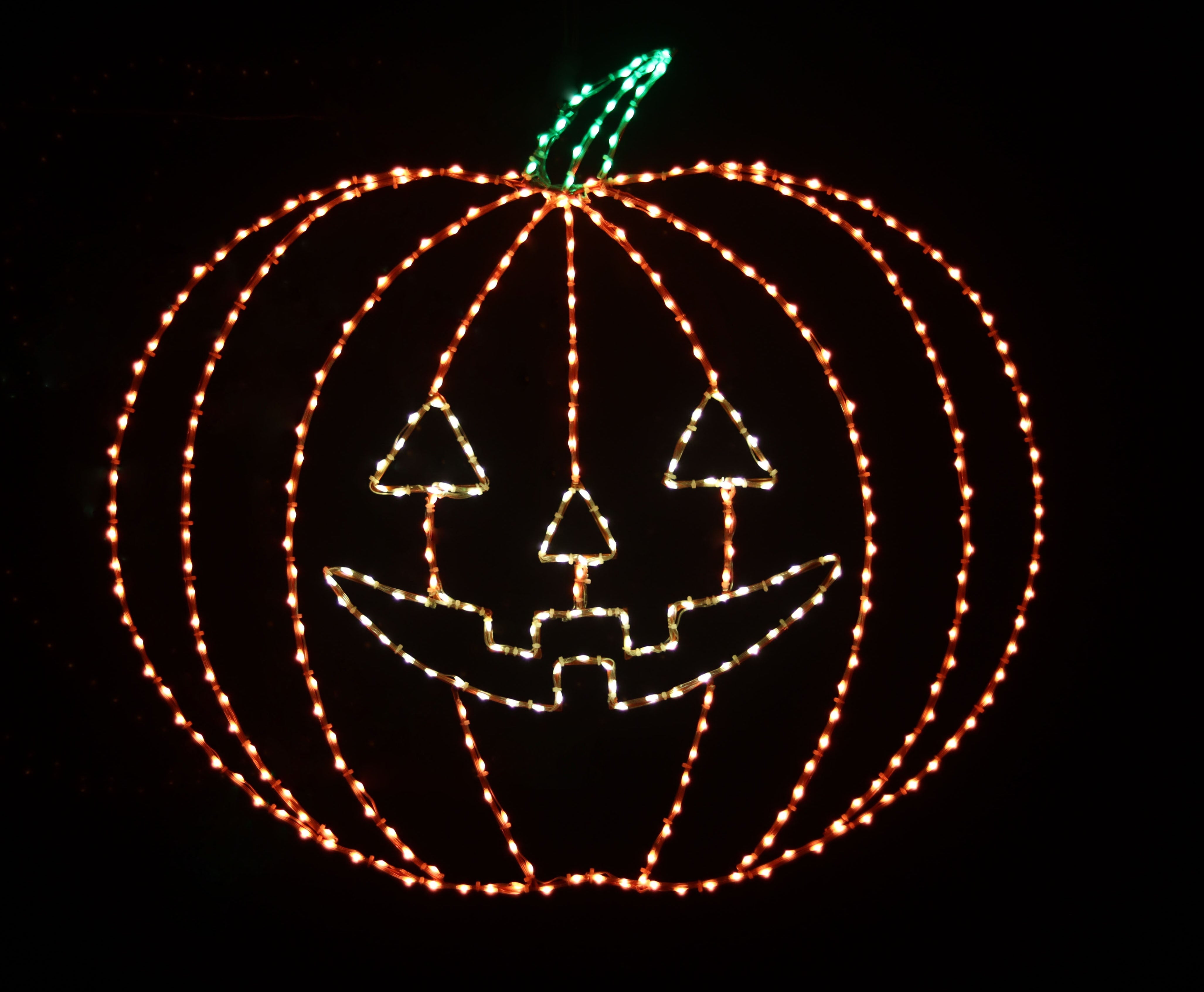 Smiling Pumpkin Wire Decor - 28" Lights for Christmas