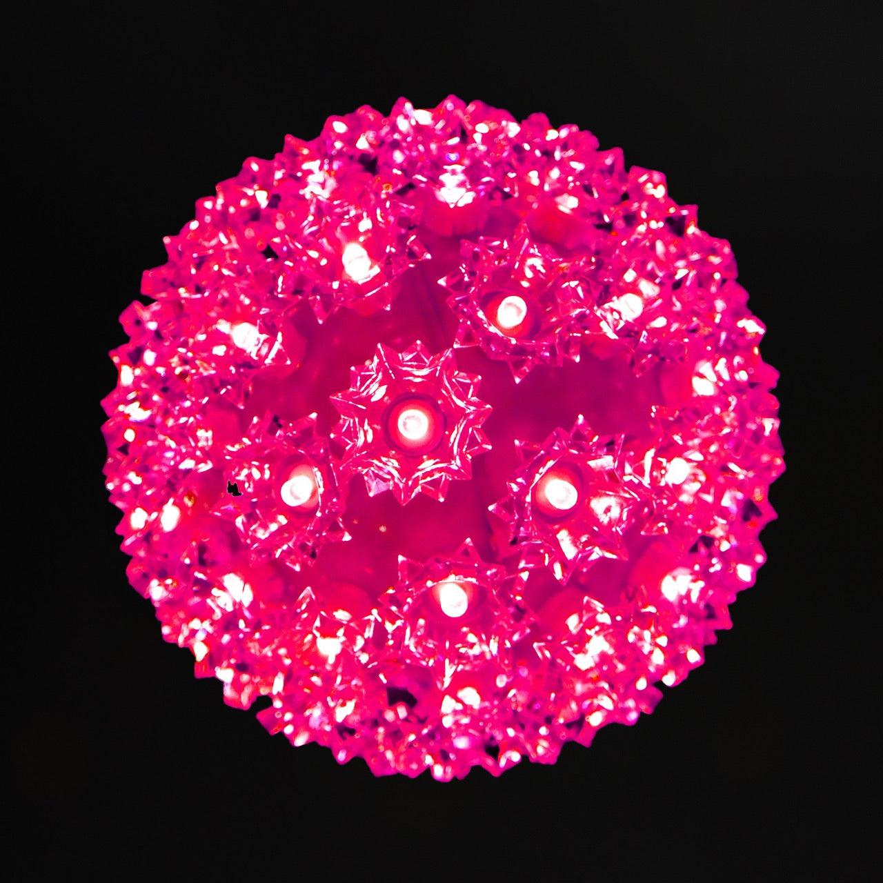 Retro Sphere - 7.5" Spheres Lights for Christmas Pink