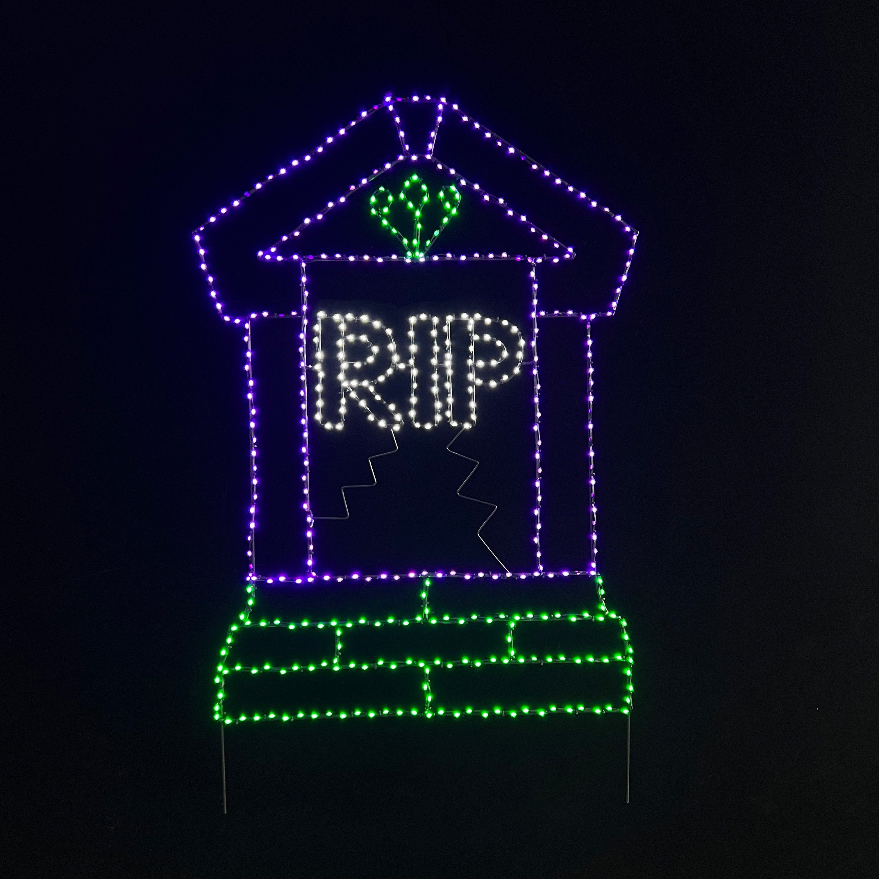 Tombstone - RIP - 40" Lights for Christmas