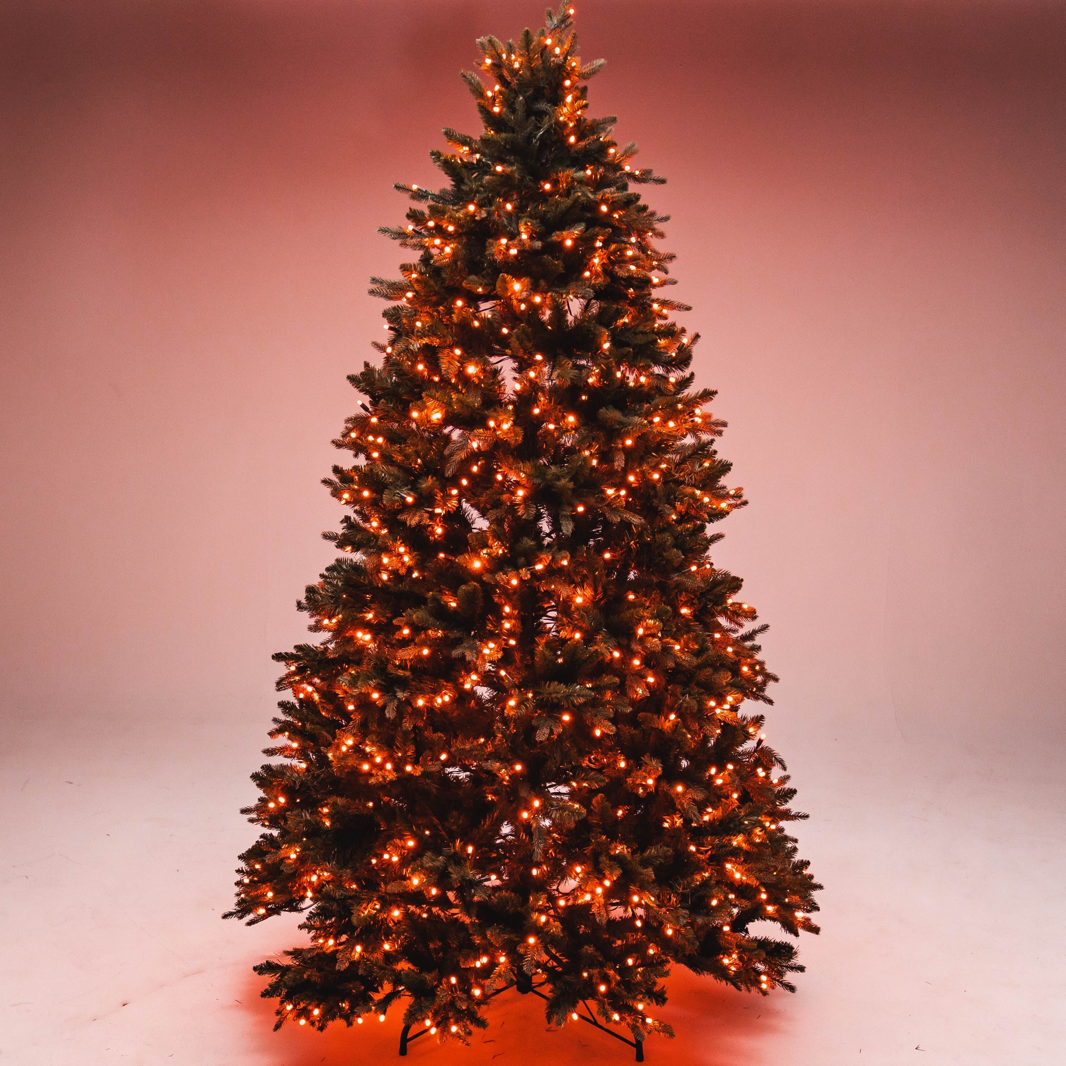 8' Noble Fir Deluxe Christmas Tree - Color Changing RGB Trees Lights for Christmas