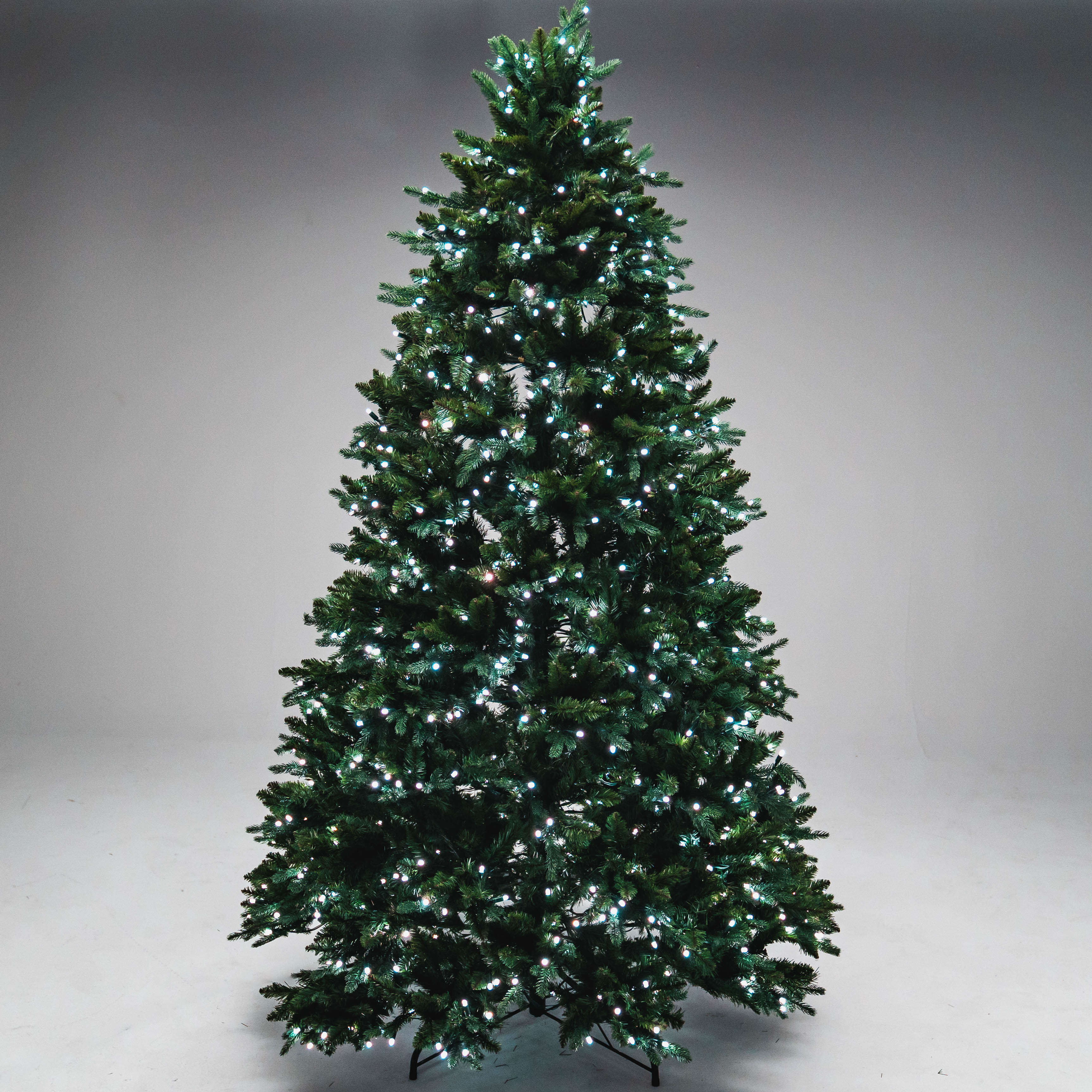 8' Noble Fir Deluxe Christmas Tree - Color Changing RGB Trees Lights for Christmas
