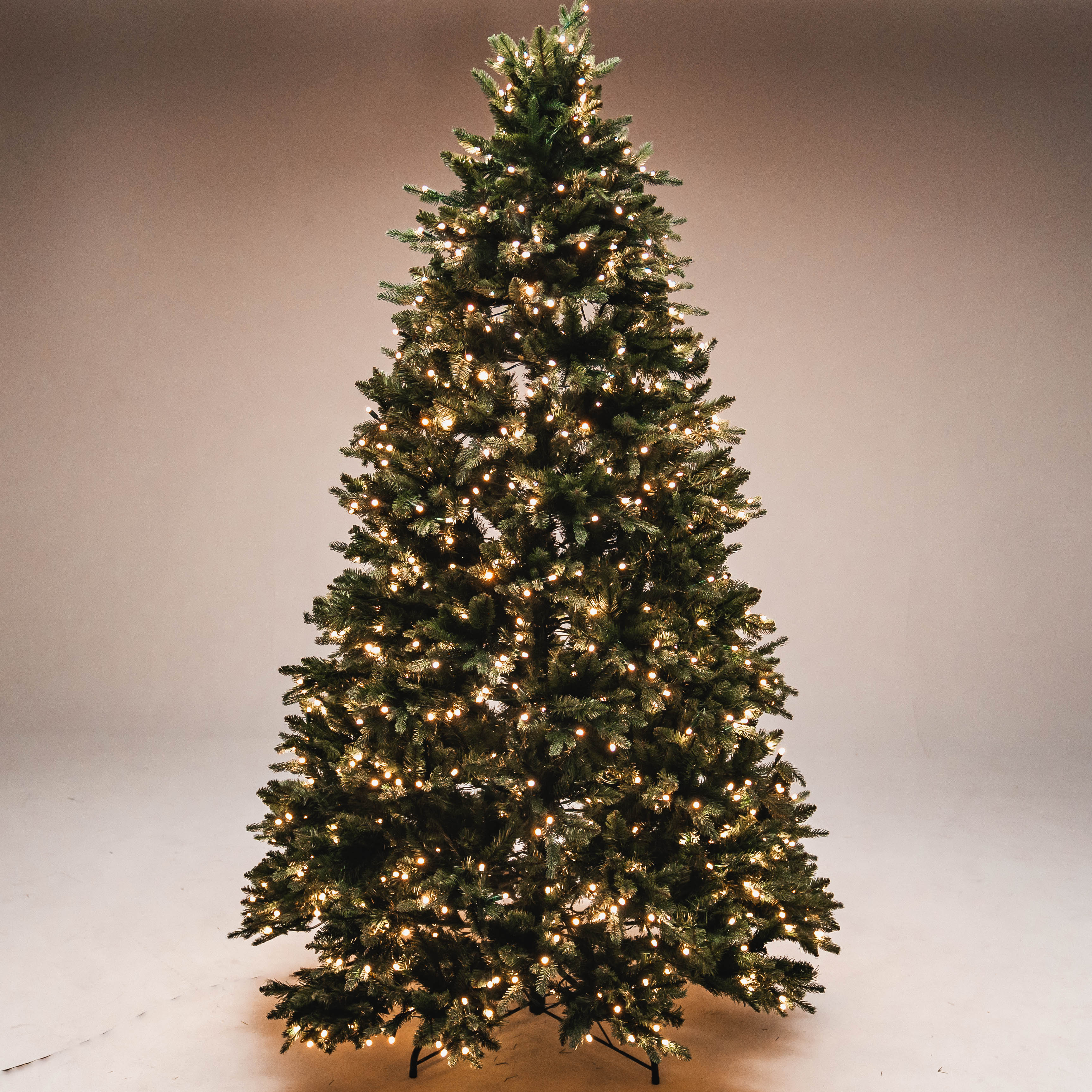 8' Noble Fir Deluxe Christmas Tree - Color Changing RGB Trees Lights for Christmas