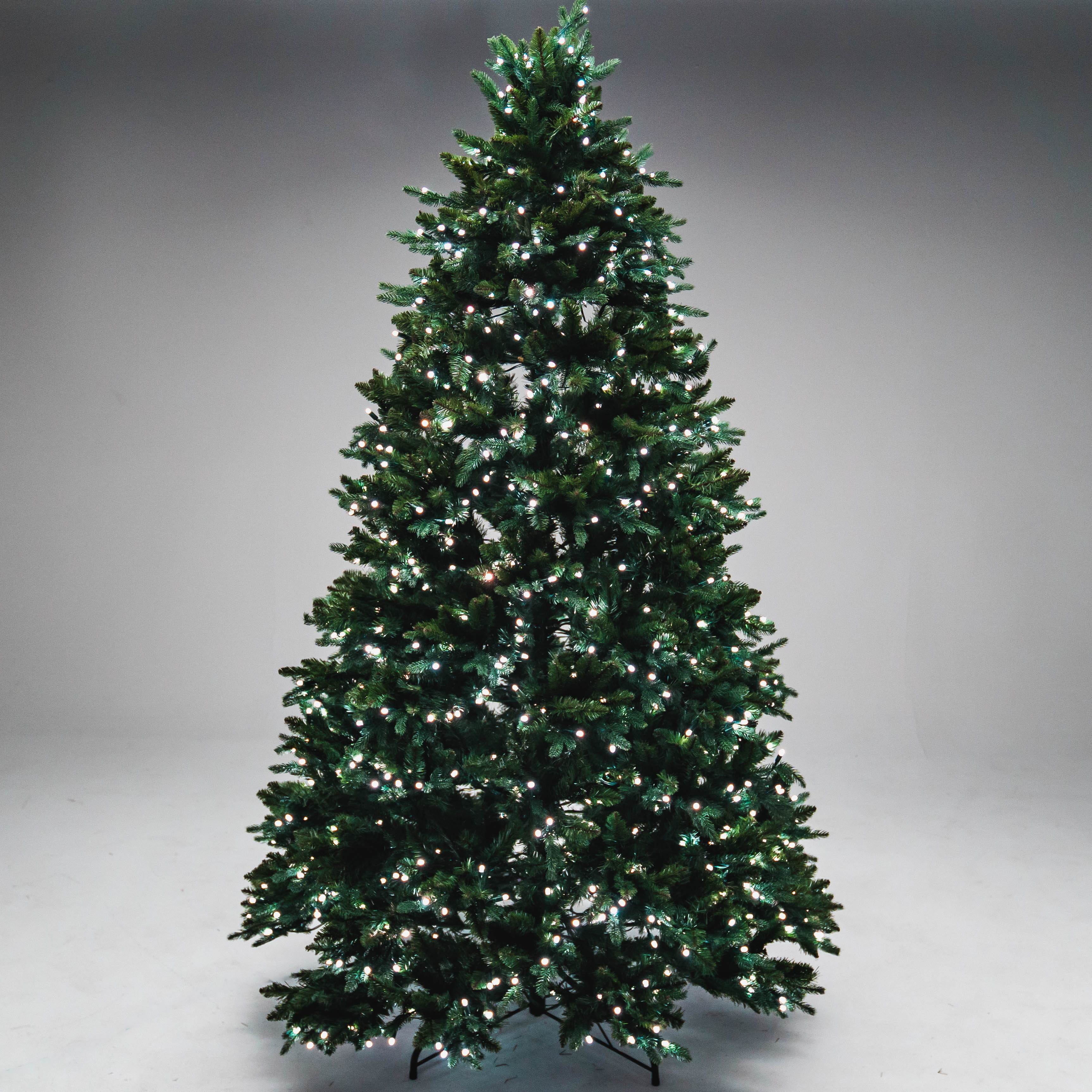 8' Noble Fir Deluxe Christmas Tree - Color Changing RGB Trees Lights for Christmas