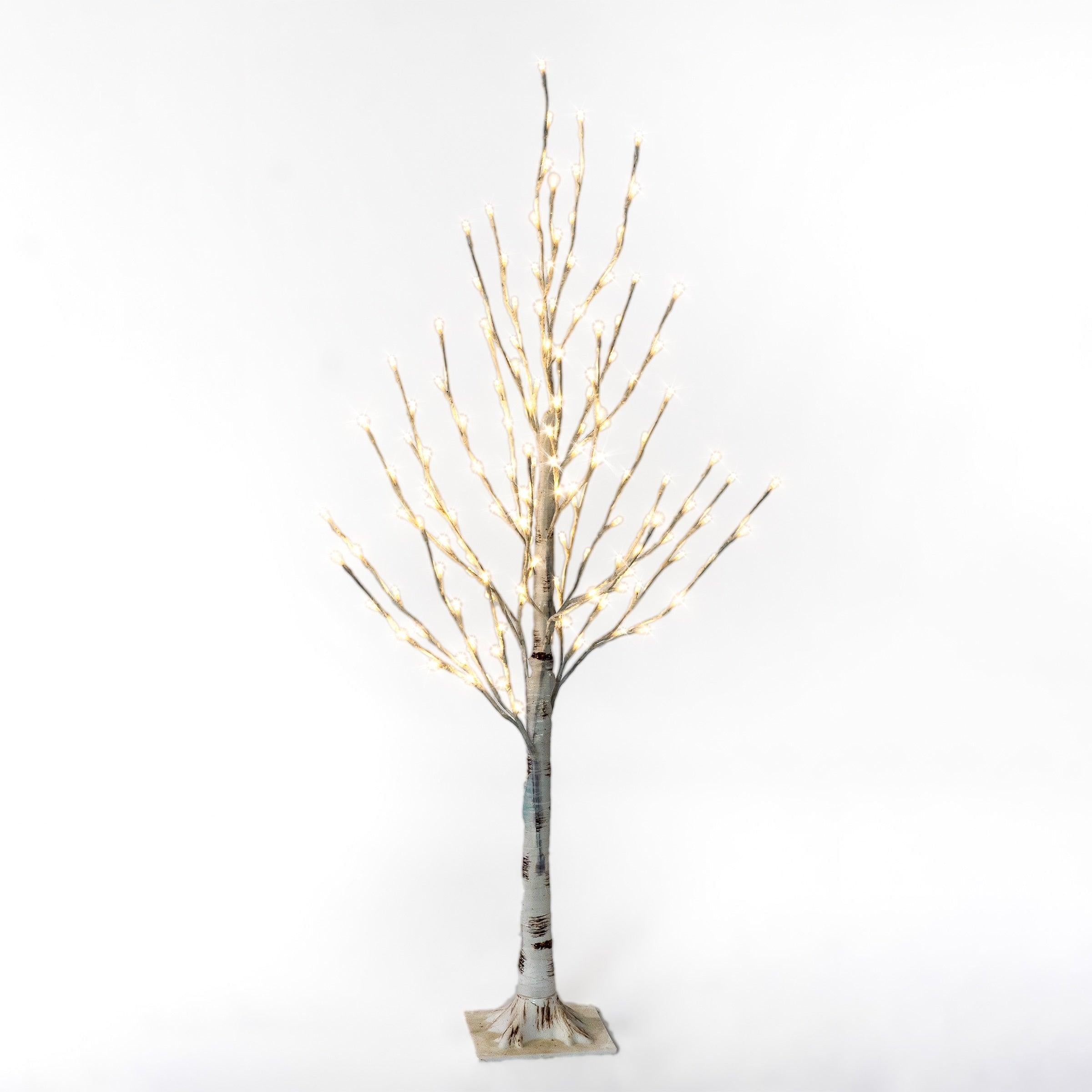 White Birch Tree Trees Lights for Christmas 4' Warm White