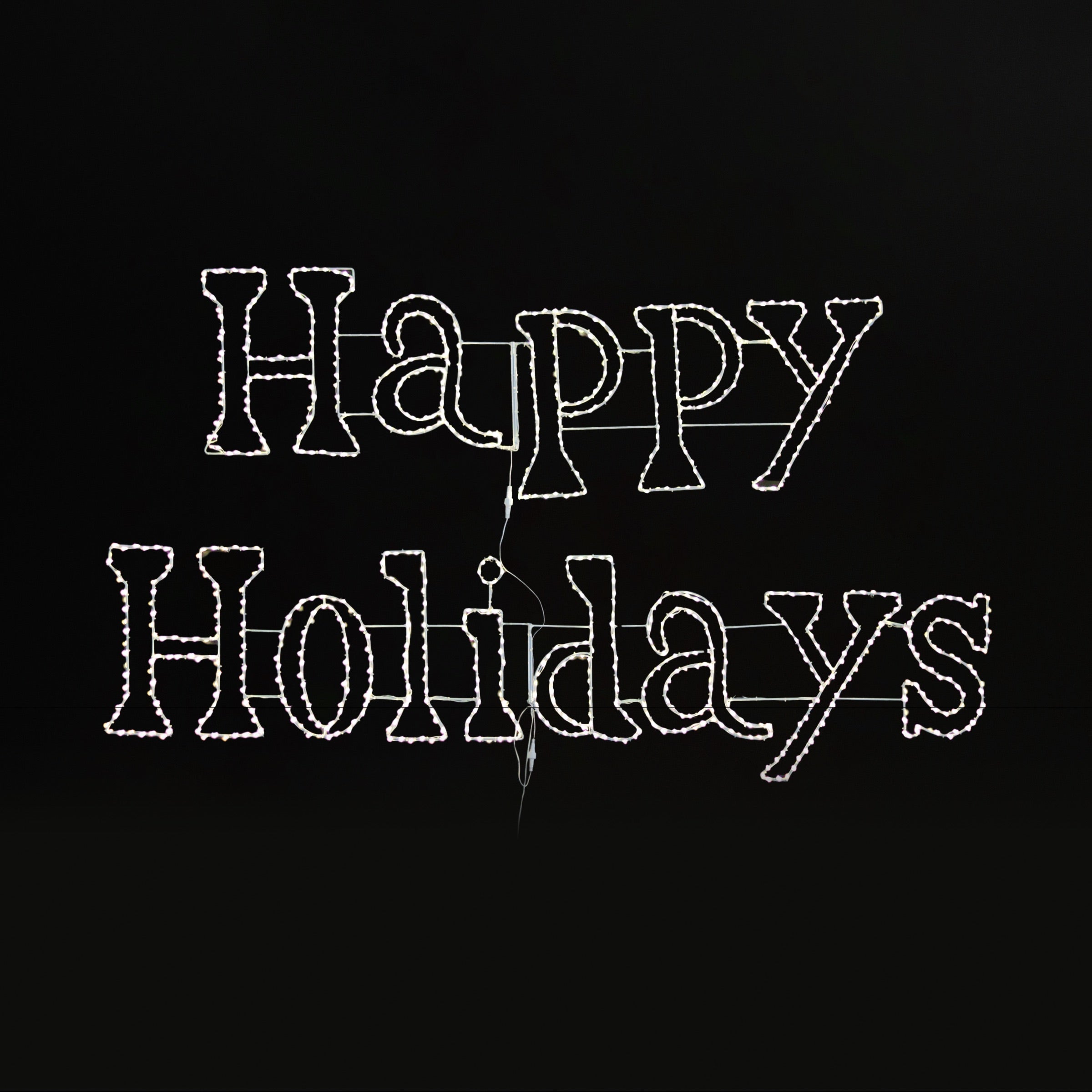 Happy Holiday Wire Décor Sign Wire Décor Lights for Christmas