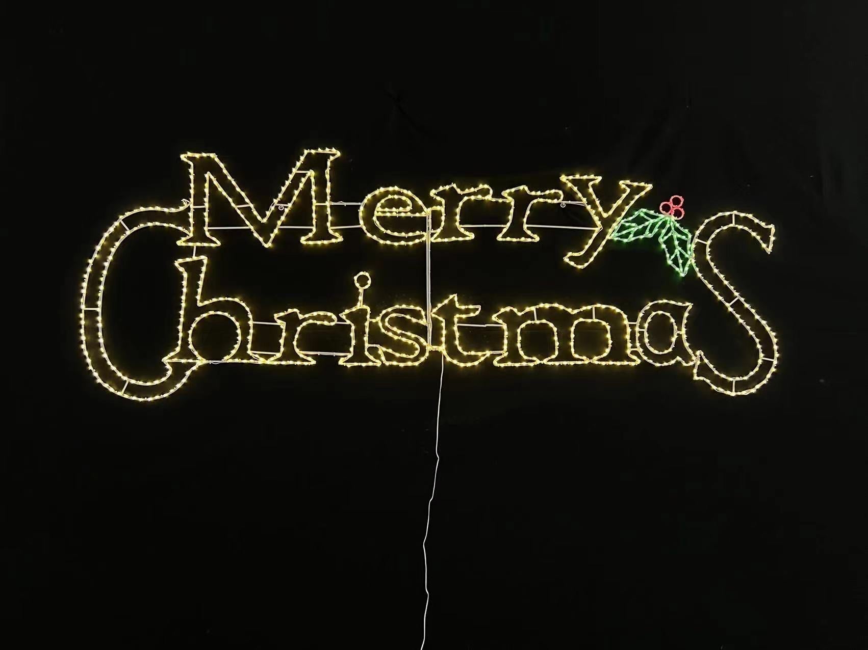 Merry Christmas Wire Décor Sign Wire Décor Lights for Christmas