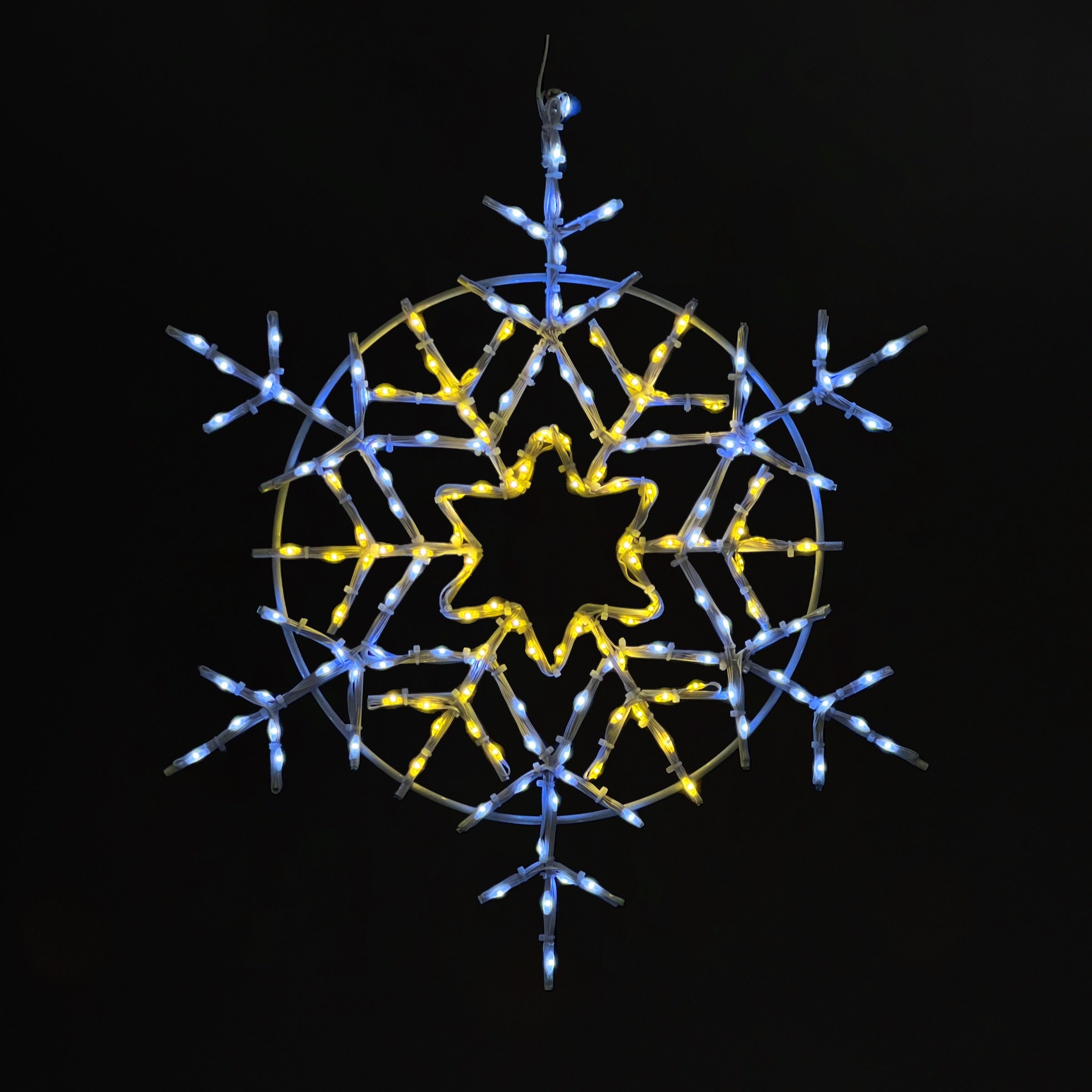 Snowflake 20" Wire Décor Wire Décor Lights for Christmas Champagne