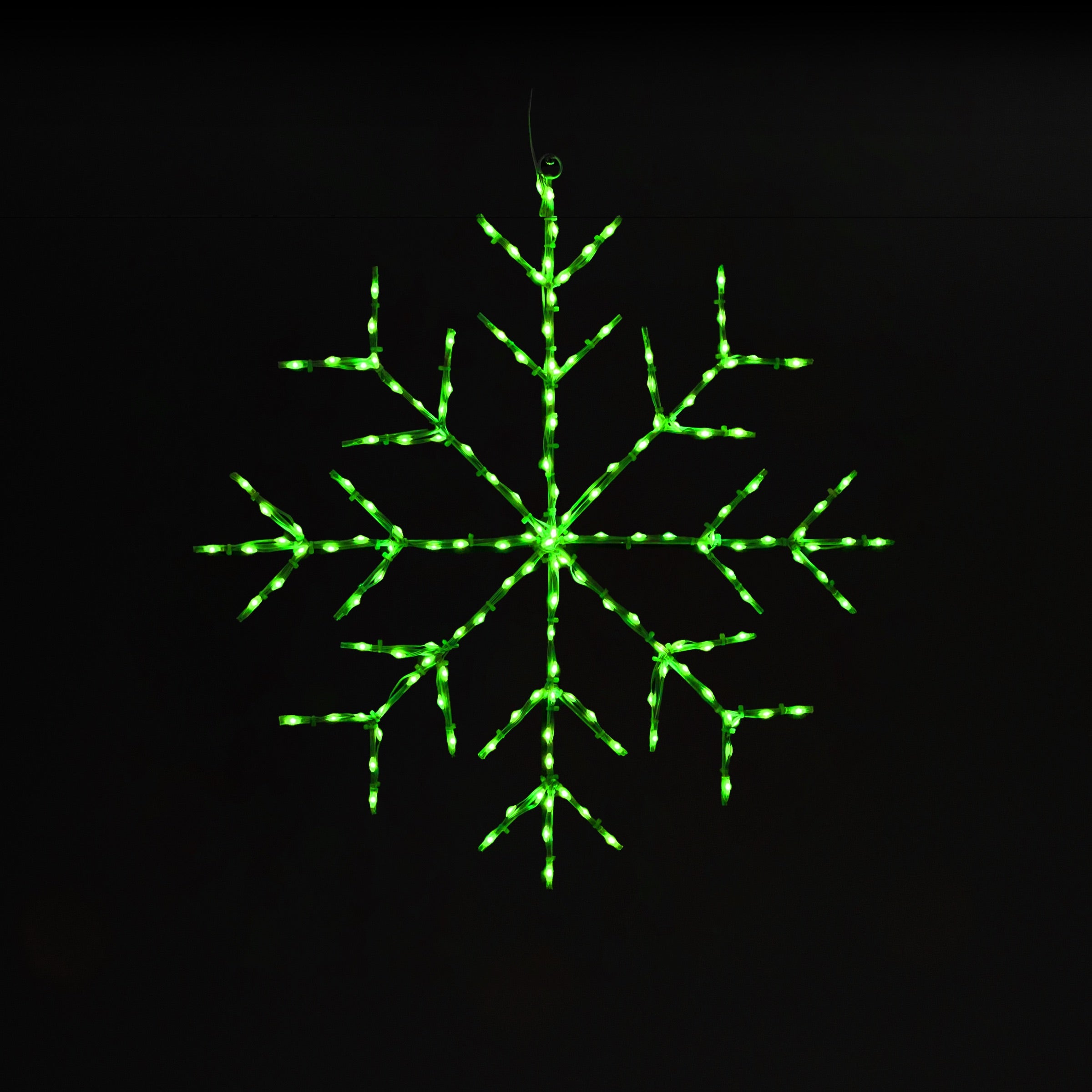 Snowflake 30" Wire Décor Wire Décor Lights for Christmas Green