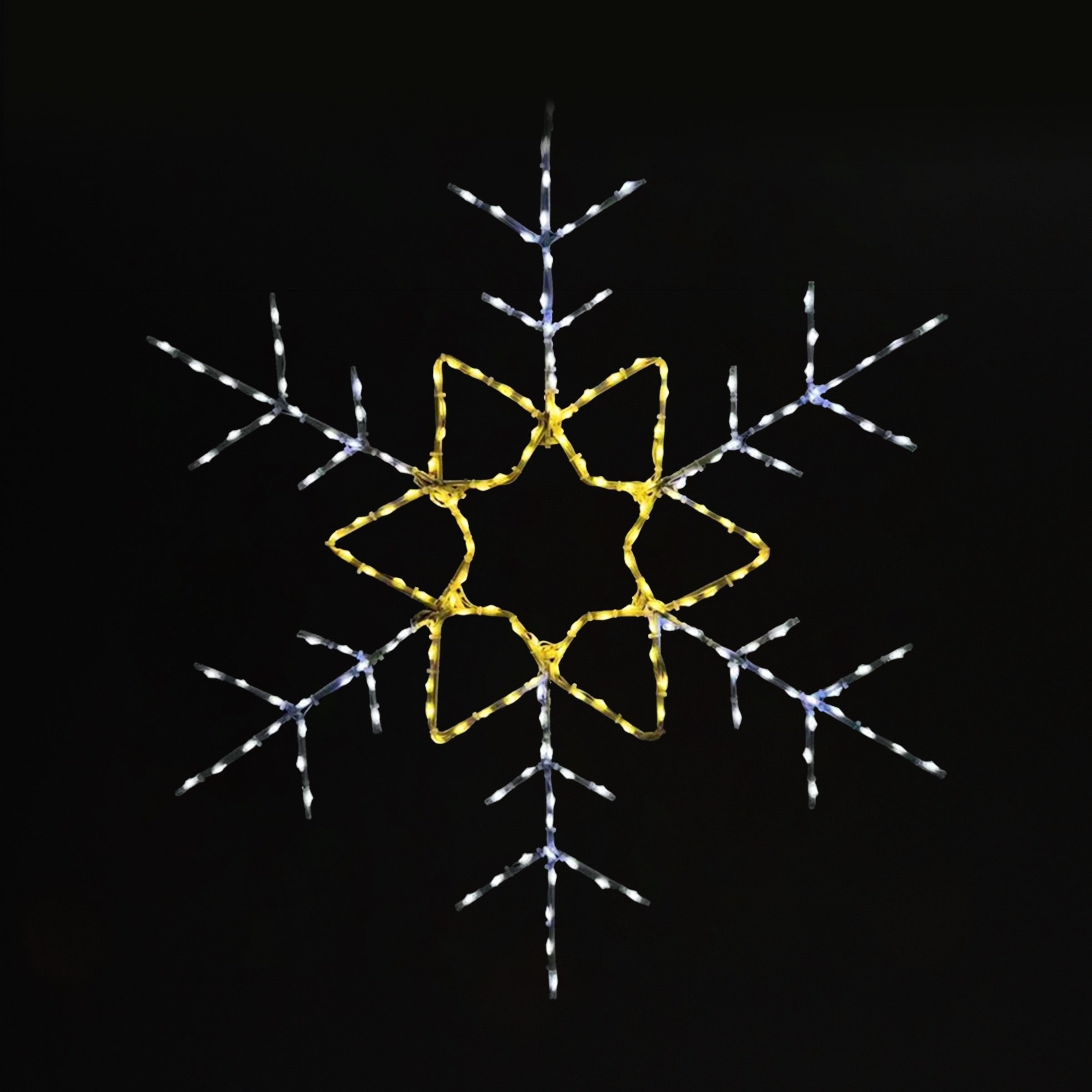 Snowflake 30" Wire Décor Wire Décor Lights for Christmas Champagne