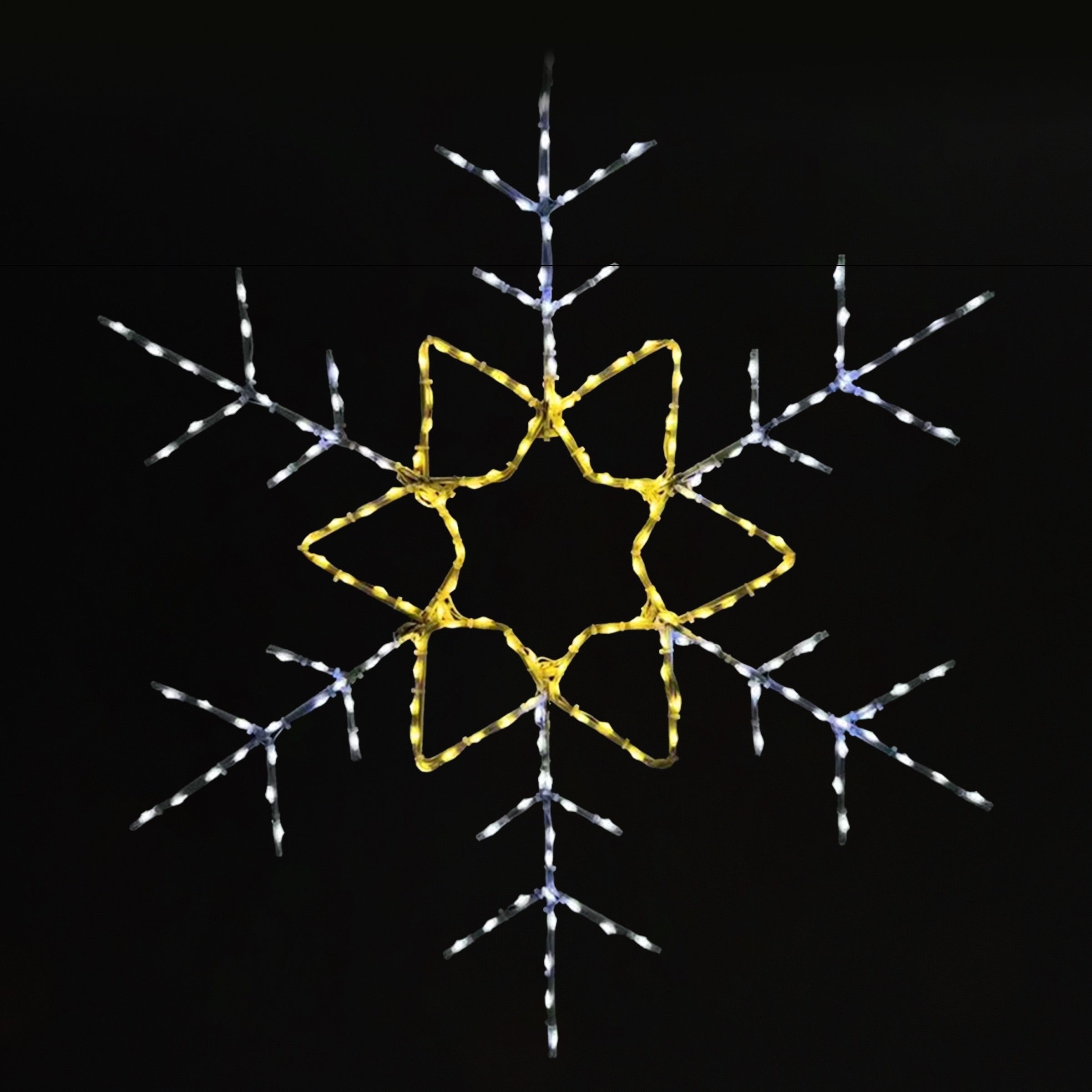 Snowflake 48" Wire Décor Wire Décor Lights for Christmas Champagne