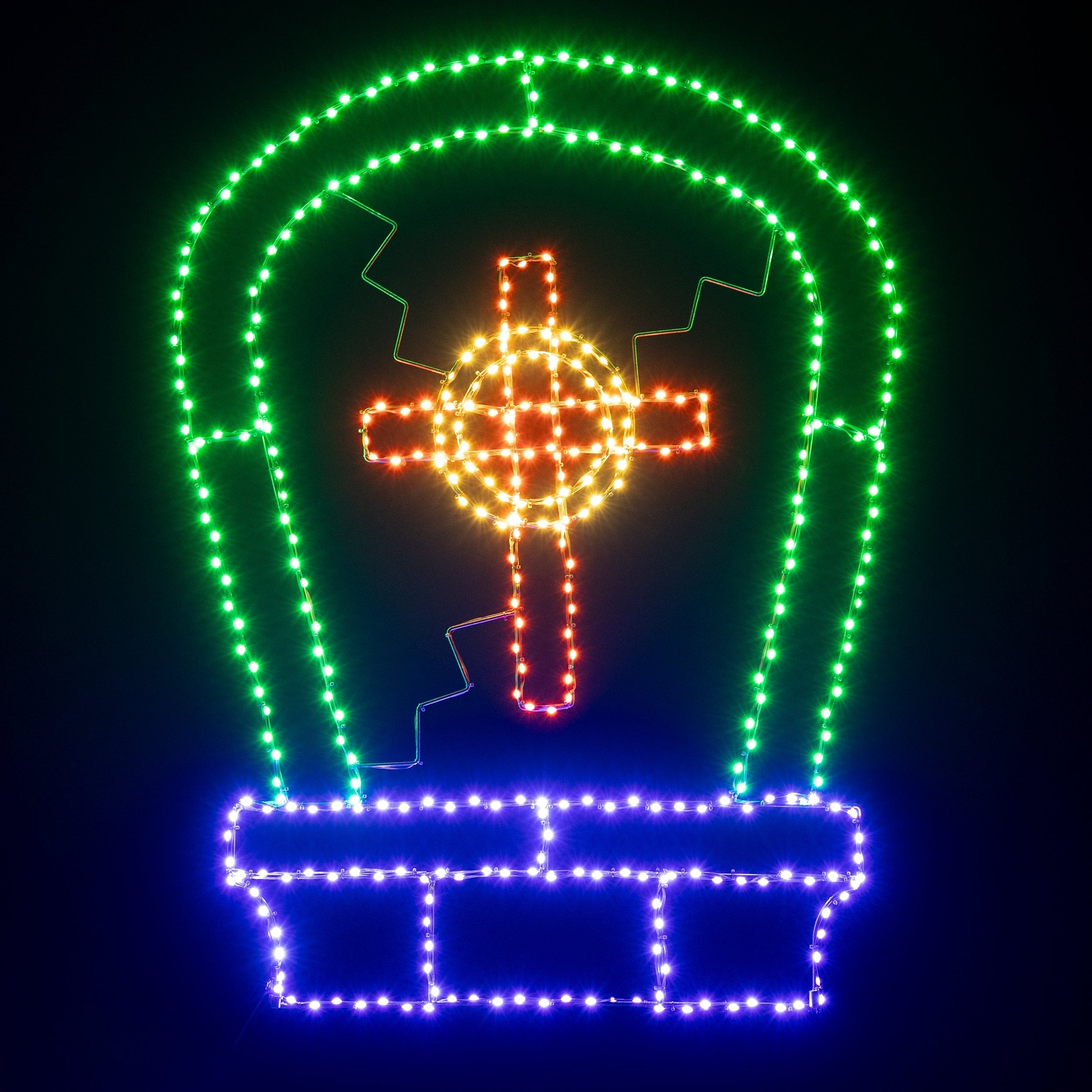 Tombstone - Cross - 40" Wire Décor Lights for Christmas
