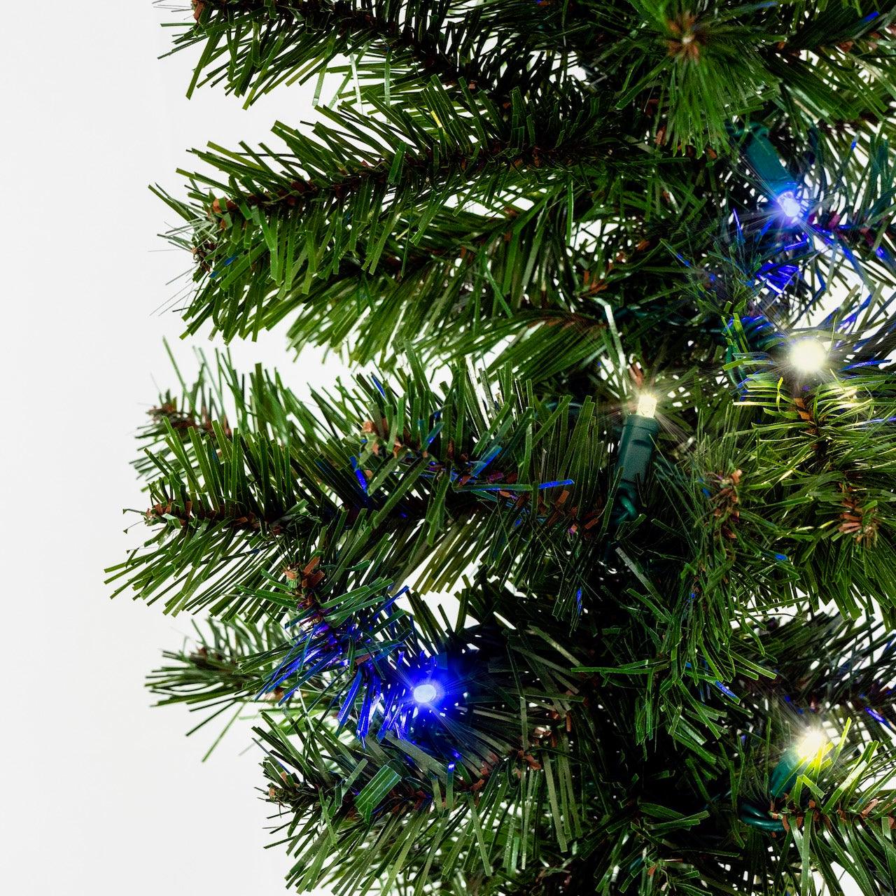 Sequoia Fir Garland - 9' Wreaths & Garland Lights for Christmas Frozen - Blue/Pure White