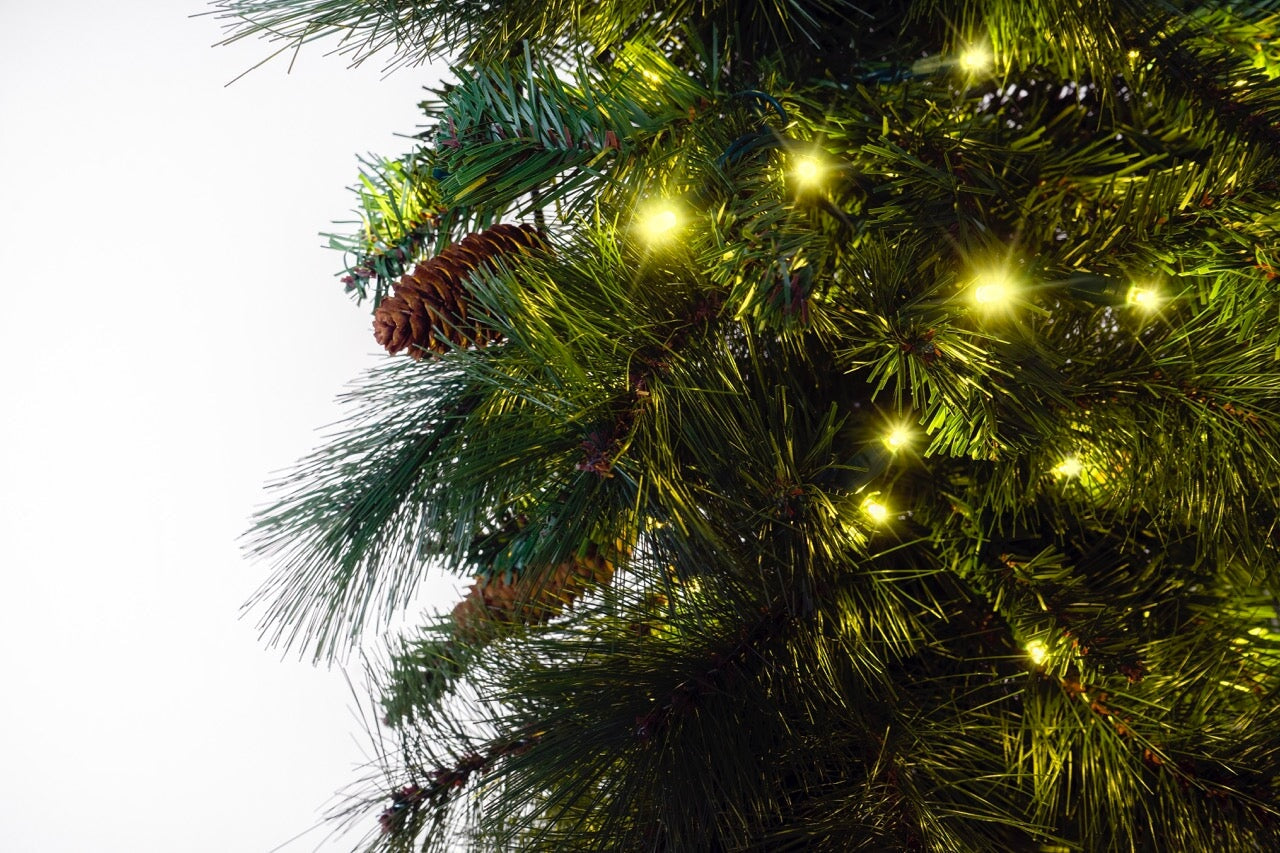Sequoia Fir Tear Drop Wreaths & Garland Lights for Christmas