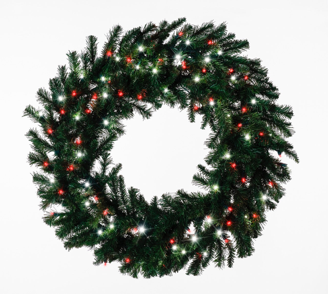 Sequoia Fir Wreath Wreaths & Garland Lights for Christmas 36" Candy Cane