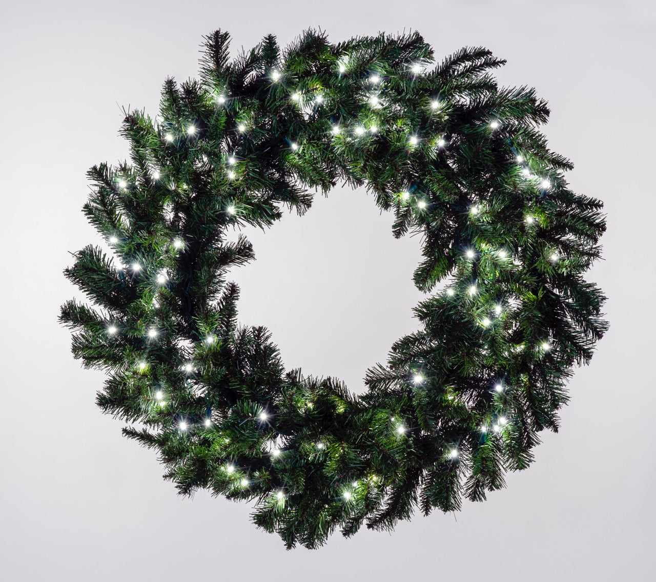 Sequoia Fir Wreath Wreaths & Garland Lights for Christmas 48" Pure White
