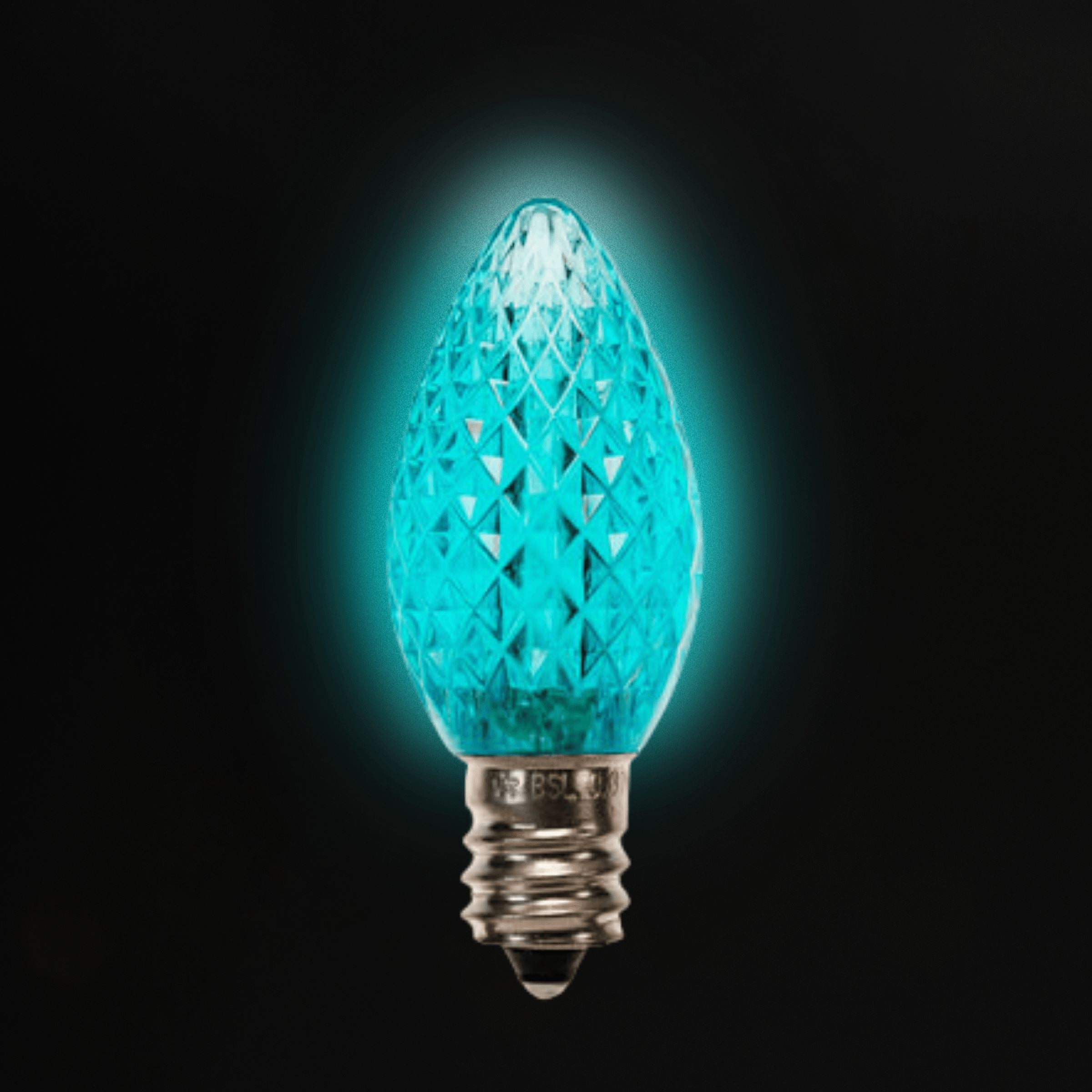 C7 LED Twinkle Bulbs (25 Bulbs) Bulbs Lights for Christmas Teal 