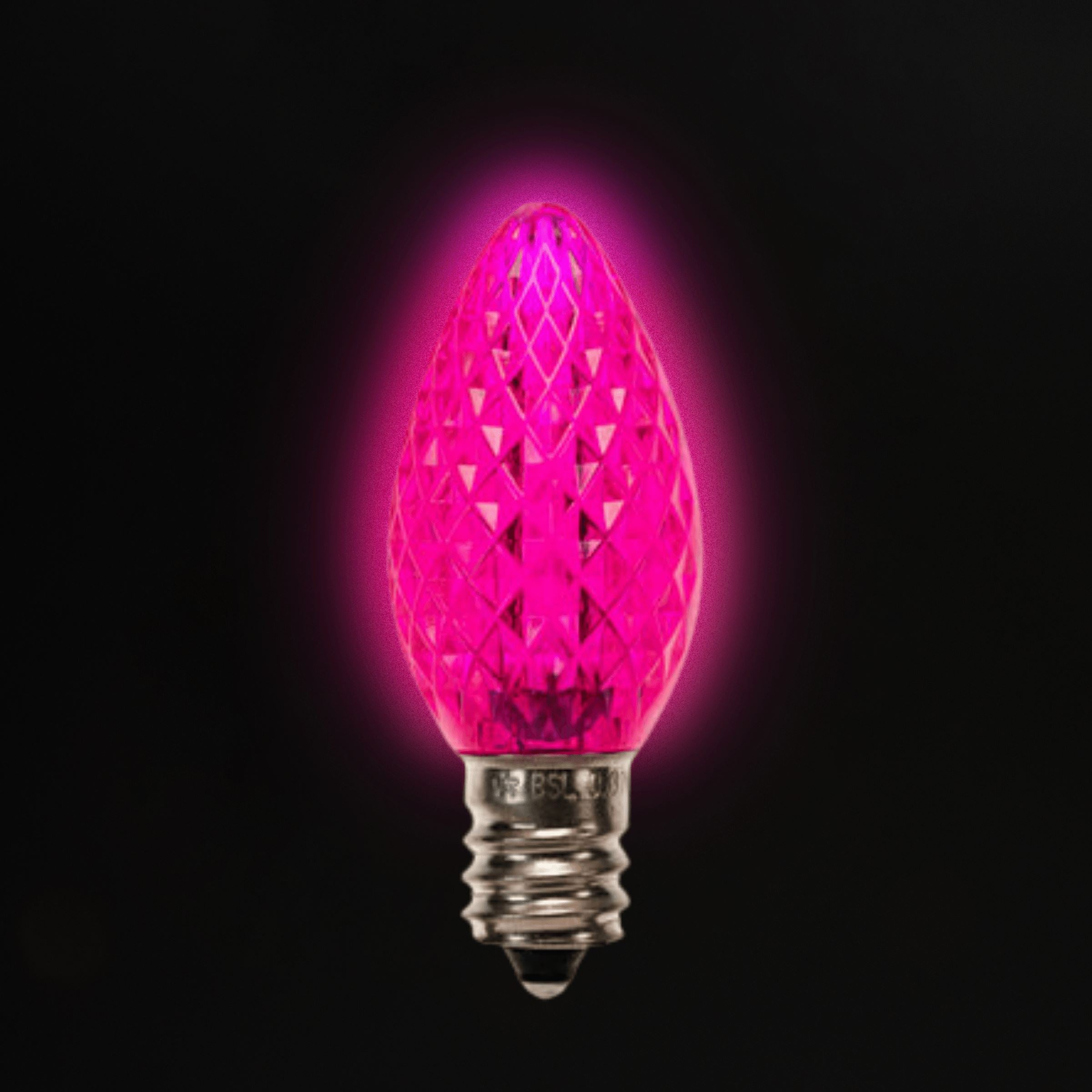 C7 LED Twinkle Bulbs (25 Bulbs) Bulbs Lights for Christmas Pink 