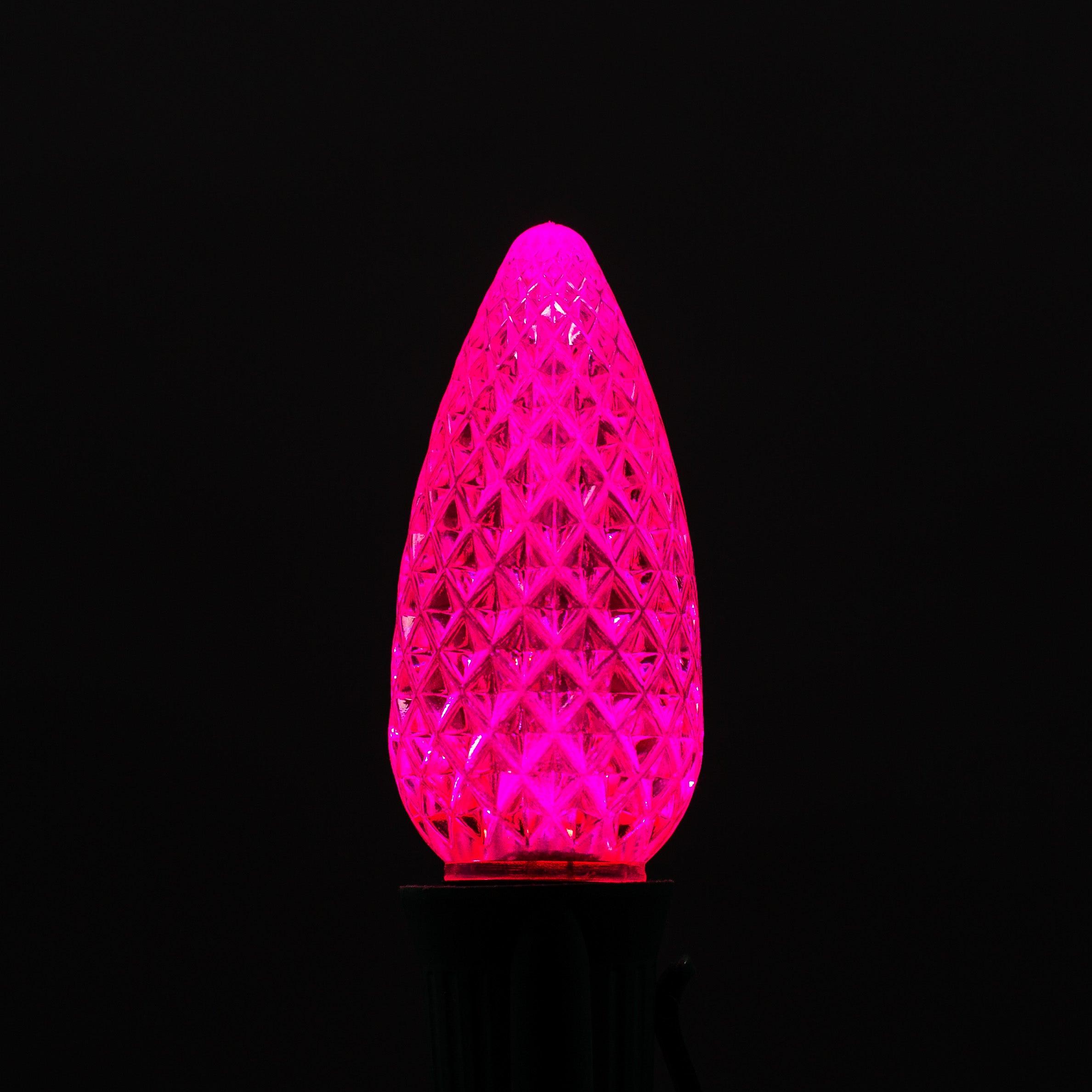 C9 LED Bulbs Bulbs Lights for Christmas Pink 