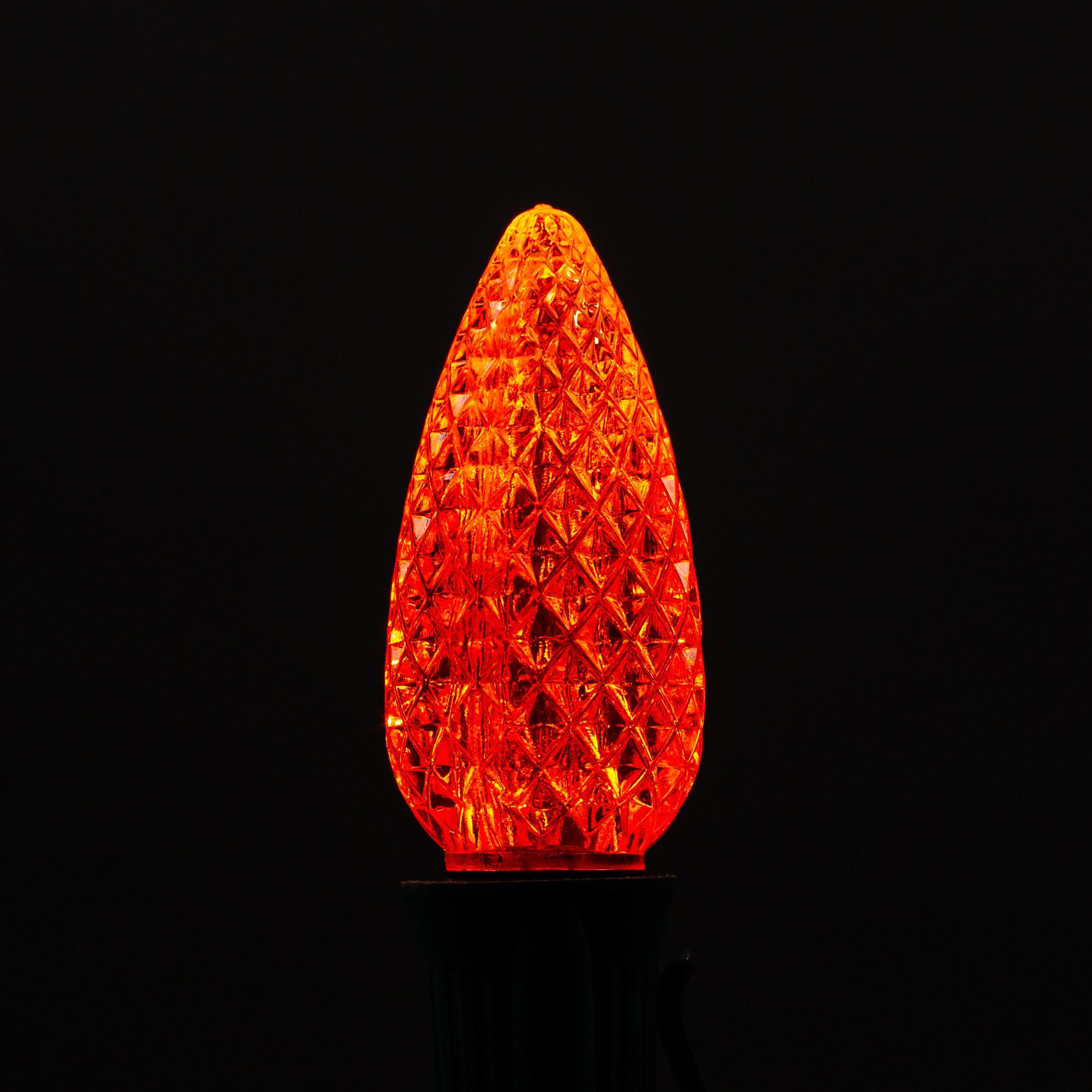 C9 LED Bulbs Bulbs Lights for Christmas Orange 