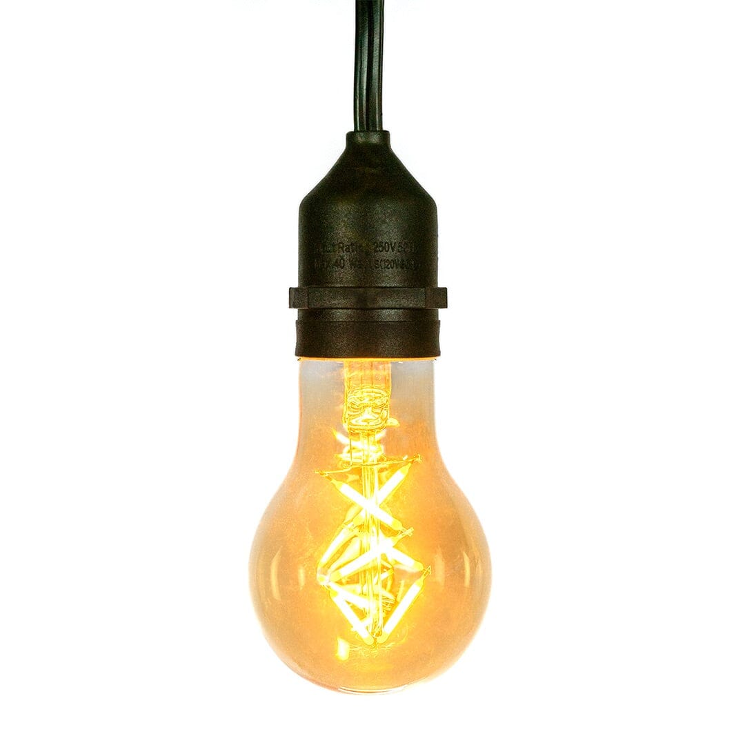 Edison Bulb - A60 Fish Line Filament Amber Lights for Christmas 