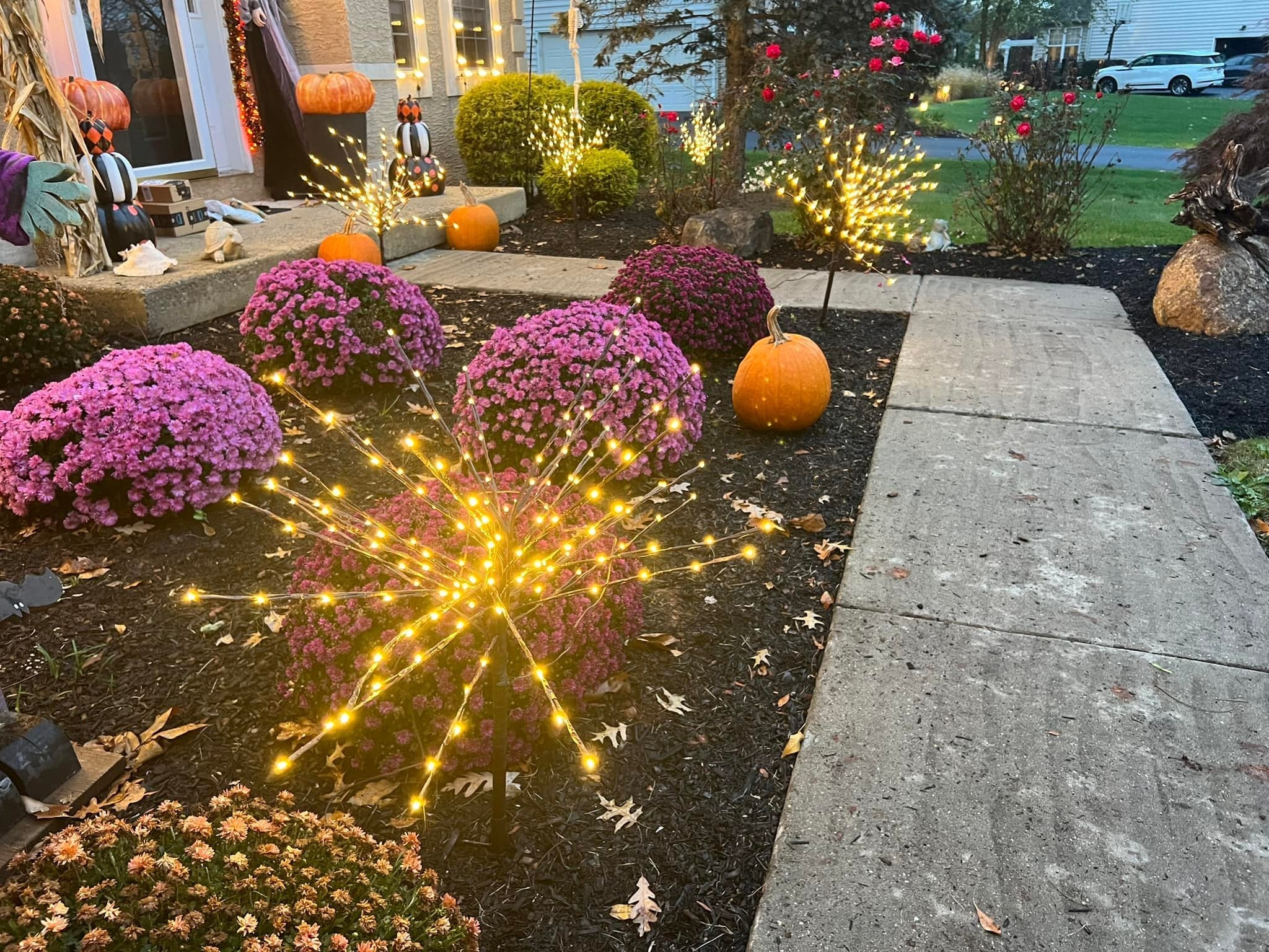 LED 36" Glimmer Spray Spheres Lights for Christmas 