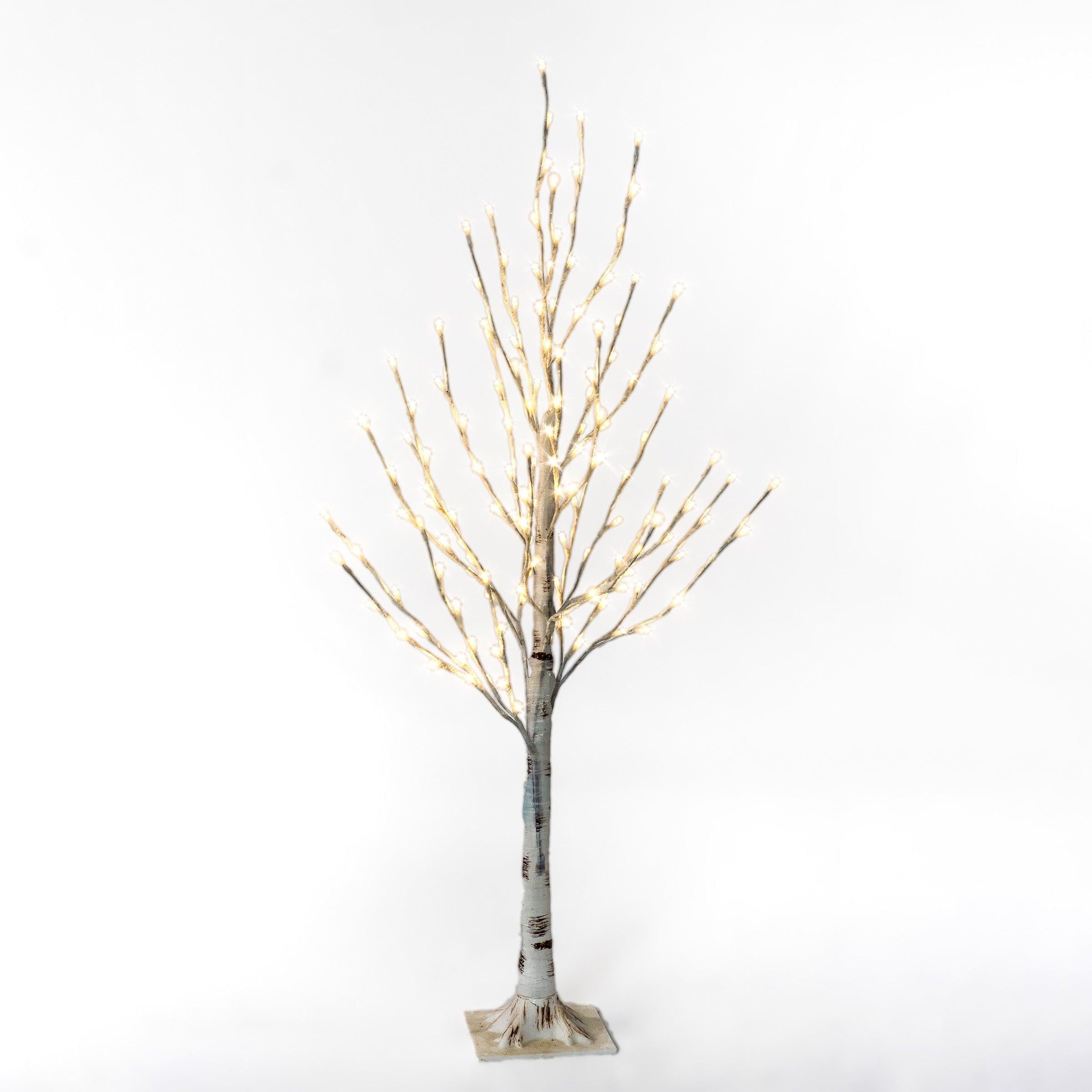 White Birch Tree Trees Lights for Christmas 4' Warm White 