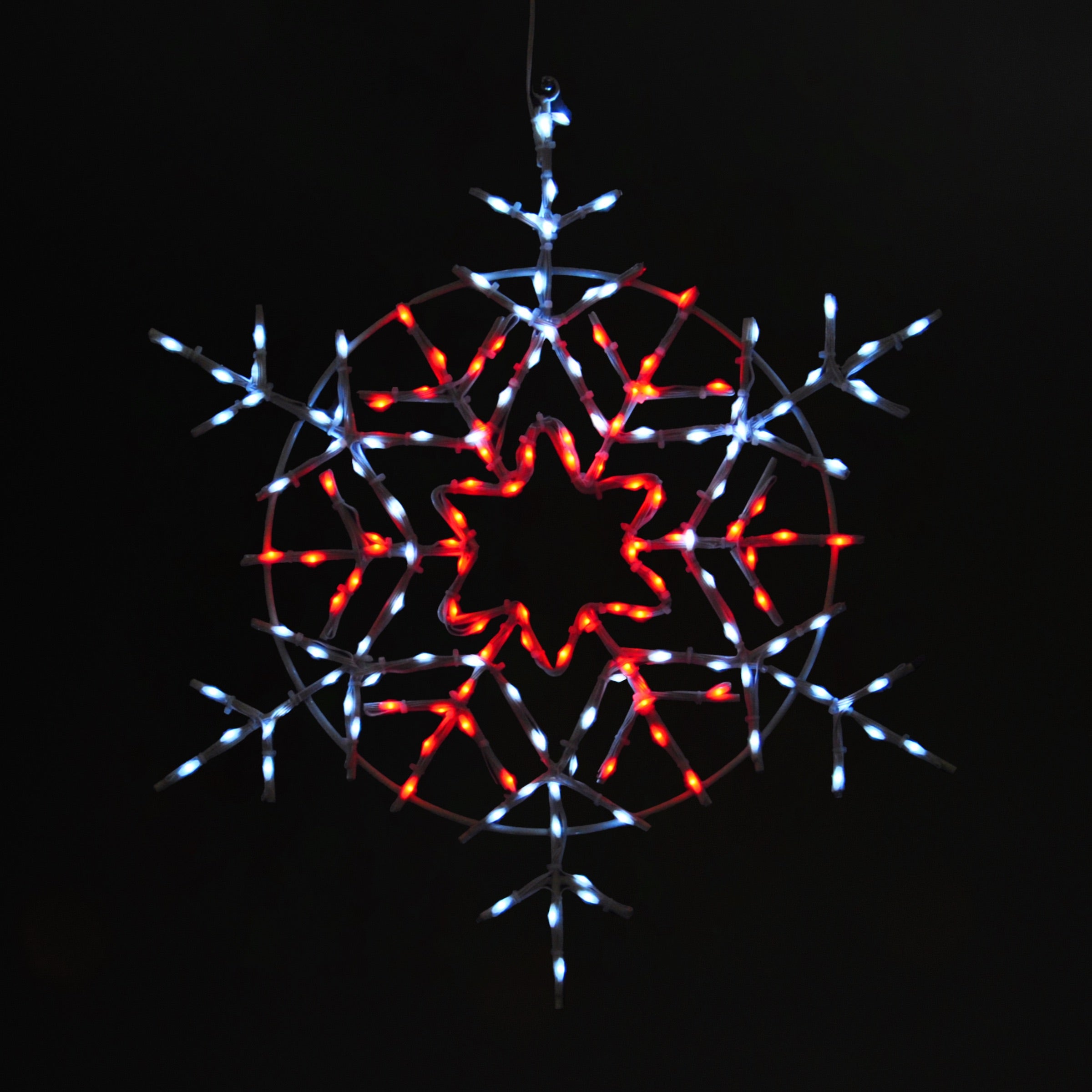 Snowflake 20" Wire Décor Wire Décor Lights for Christmas Red 