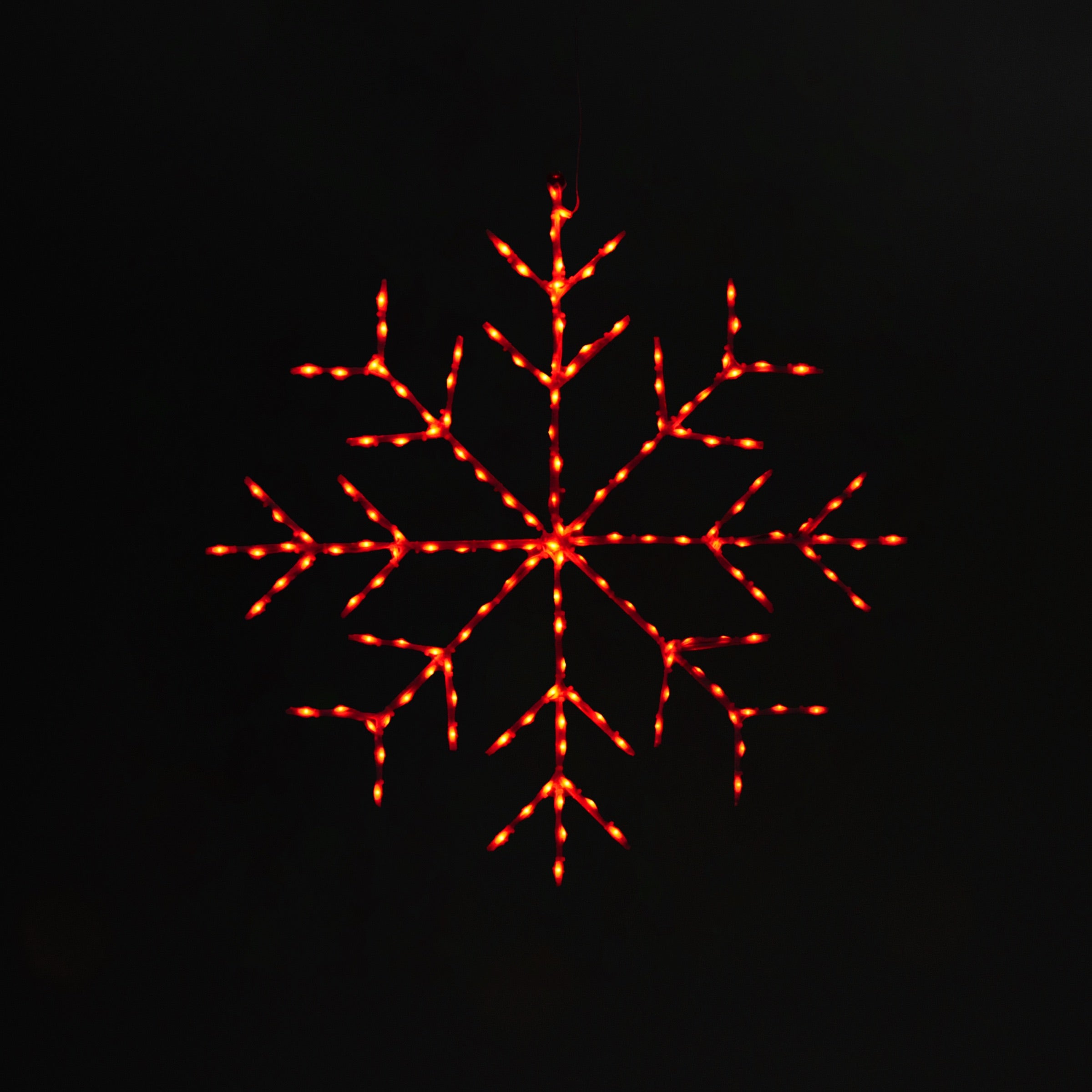 Snowflake 24" Wire Décor Wire Décor Lights for Christmas Red 